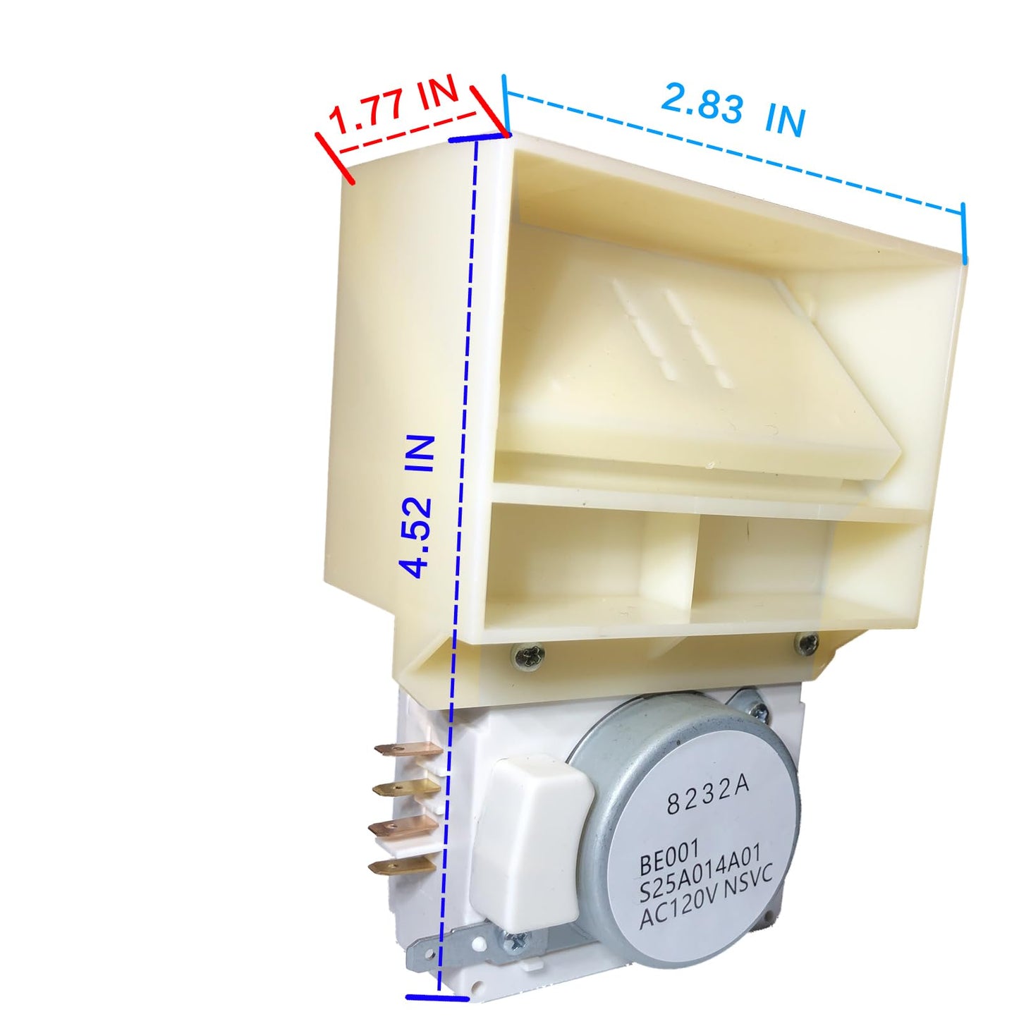 242303001 Air Damper Control Assembly Refrigerator Damper Assembly Compatible with Frigidaire Crosley White Replaces 242303001，AP5788340, PS8746718, EAP8746718, 3016452 Fits DFH, FFE, FFH, FFS, LFS
