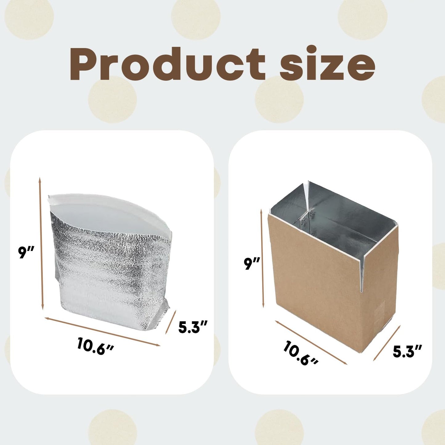 10 Pack Insulated Shipping Box - Cold Shipping Boxes With Foil Liner Bags, Professional Reusable Insulated Shipping Boxes for Frozen Food Suitable for Commercial Delivery And Personal Mailing Needs