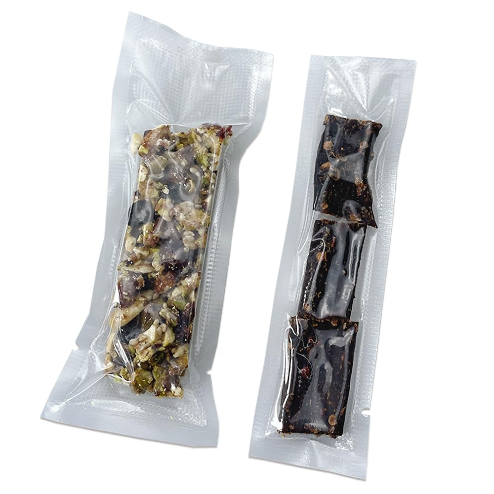 MITOB 500 Pack Clear Vacuum Bags 1.57x5.9 inch (Inside Size 1.18x5.5 inch) for Food Saver Flat Open Top Embossed Vacuum Sealer Bag Food Storage Packaging Pouch with Tear Notch