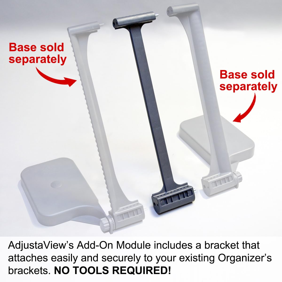 Ultimate Office AdjustaView 10-Pocket Desk Reference Organizer Add-On with Easy-Load Pockets (Add-On Module Only) (Colored Pockets)