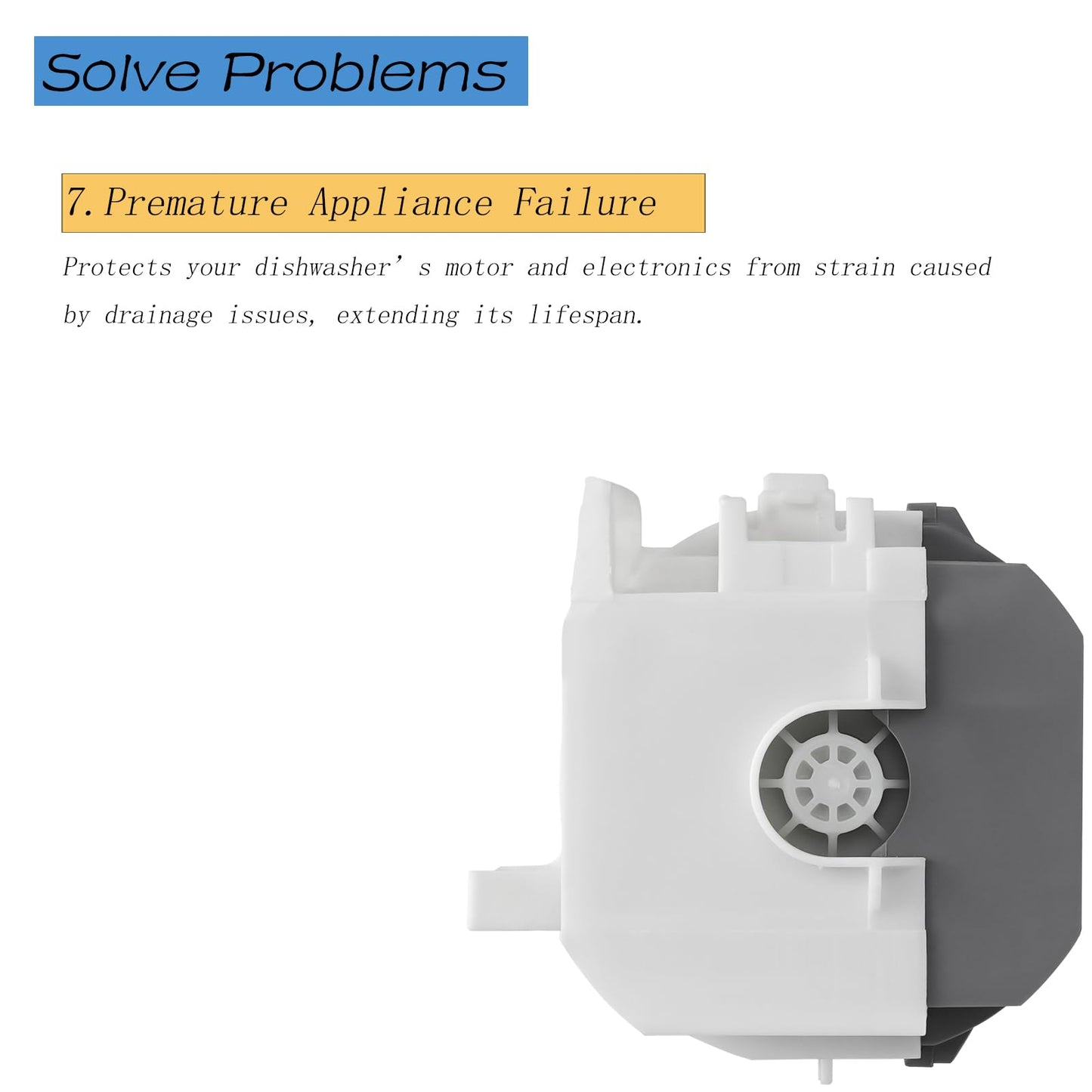 00631200 Dishwasher Drain Pump DC 37-80V ONLY, NOT Fit AC Pumps, Replacement for 631200 AP5972147 PS11704799, 20-45W 3300RPM, Compatible with Select Bosch Dishwashers