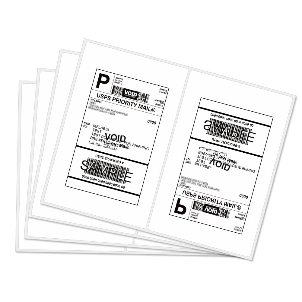 Half Sheet Laser & Inkjet - Rounded Corner Shipping Address Labels - 5-1/2" X 8-1/2" (1000 Labels)