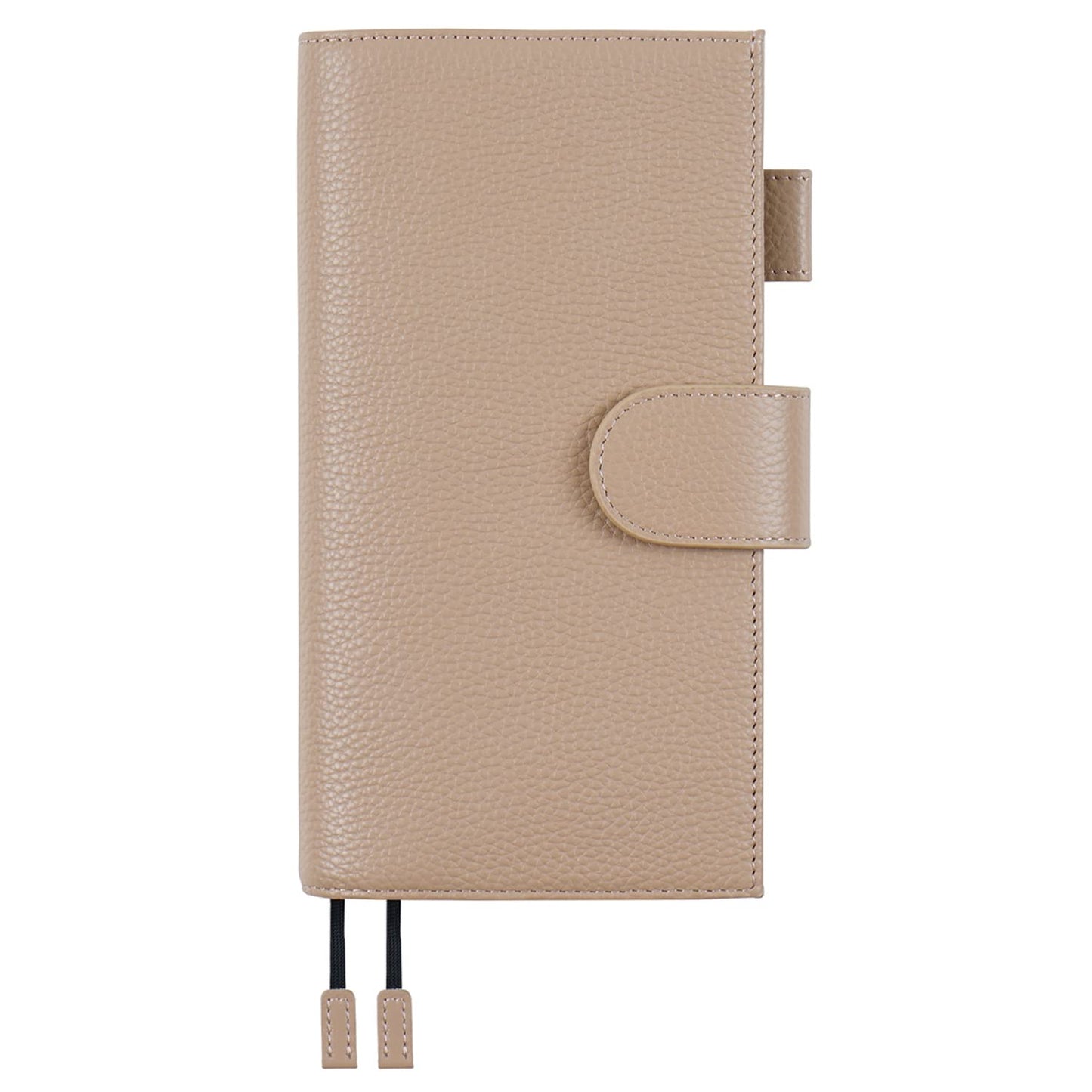 Moterm Leather Cover for Hobonichi Weeks - Fits Hobonichi Weeks/Weeks Mega, with Back Pocket (Pebbled-Taupe)