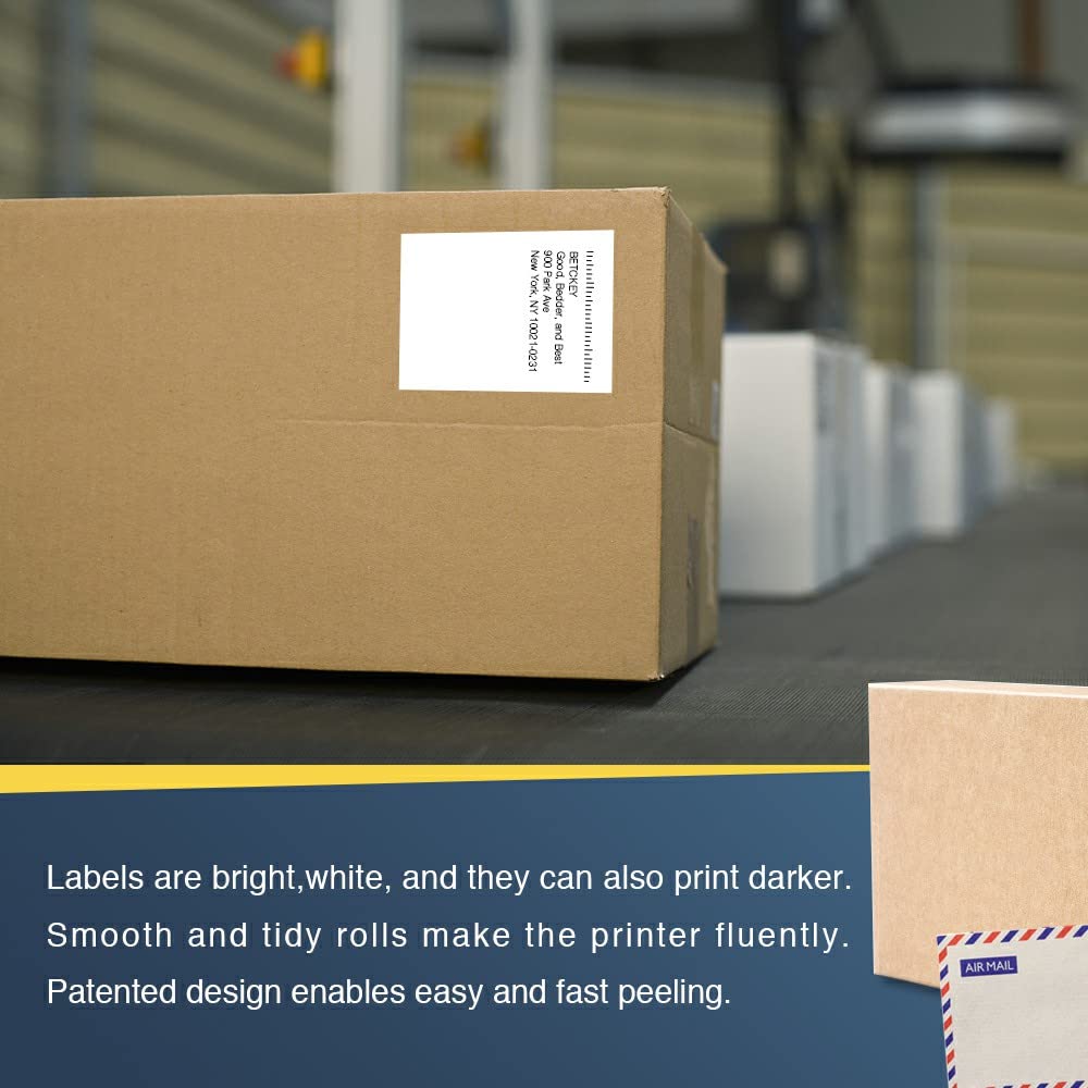 BETCKEY - Compatible Continuous Film Labels Replacement for Brother DK-2212 (2.4 in x 50 ft), Use with Brother QL Label Printers [6 Rolls]