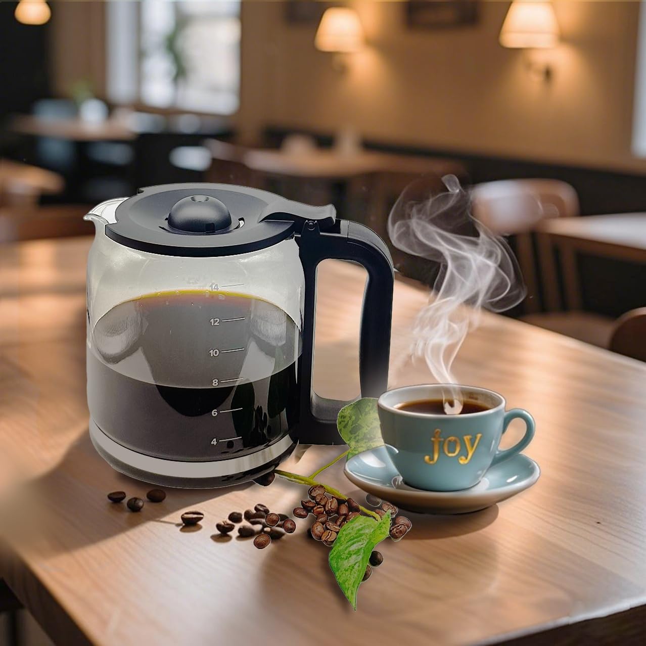 14 Cup Glass Carafe Pot ONLY Compatible with Braun Pure Flavor Coffee Maker KF 5650