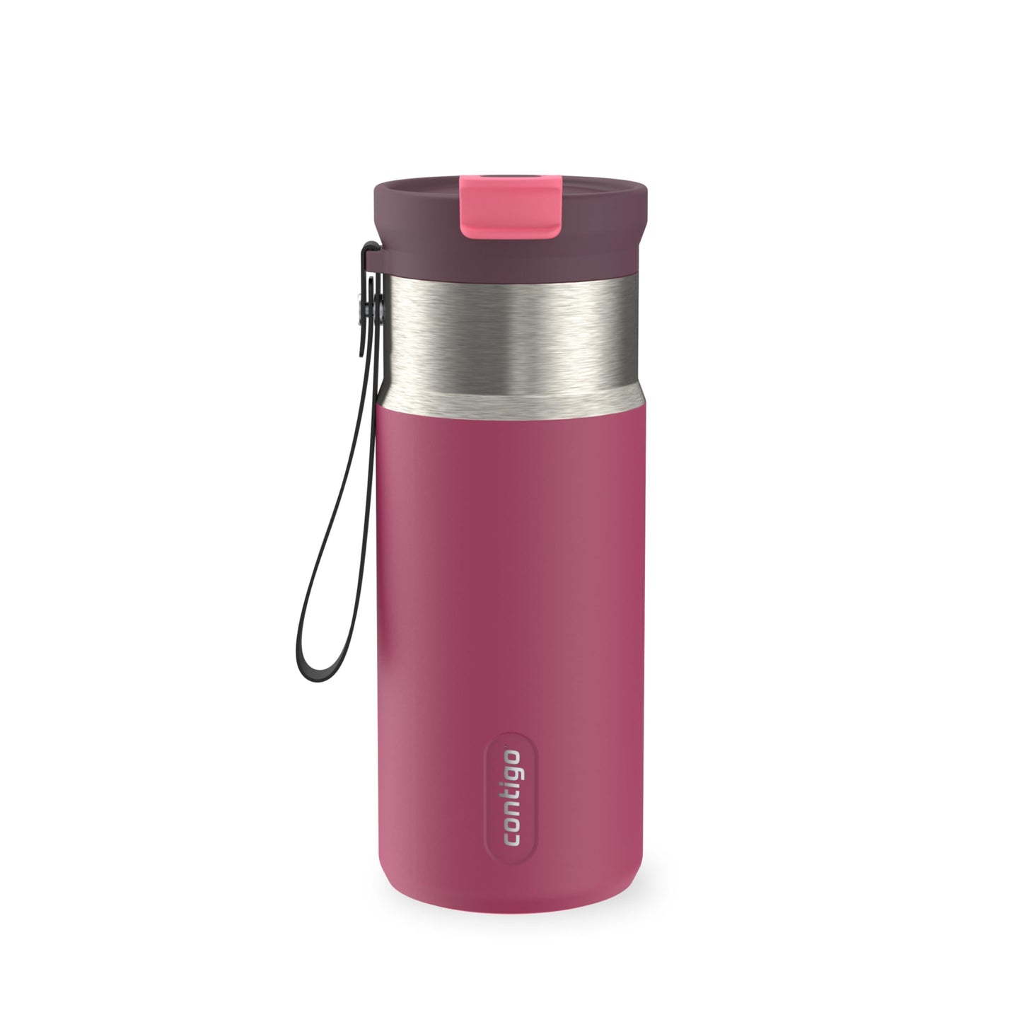 Contigo DualSip 16 oz Compact Stainless Steel Vacuum-Insulated Water Bottle with 2-in-1 Leakproof Lid (Straw or Spout), BPA-Free & Lead-Free, Dishwasher Safe