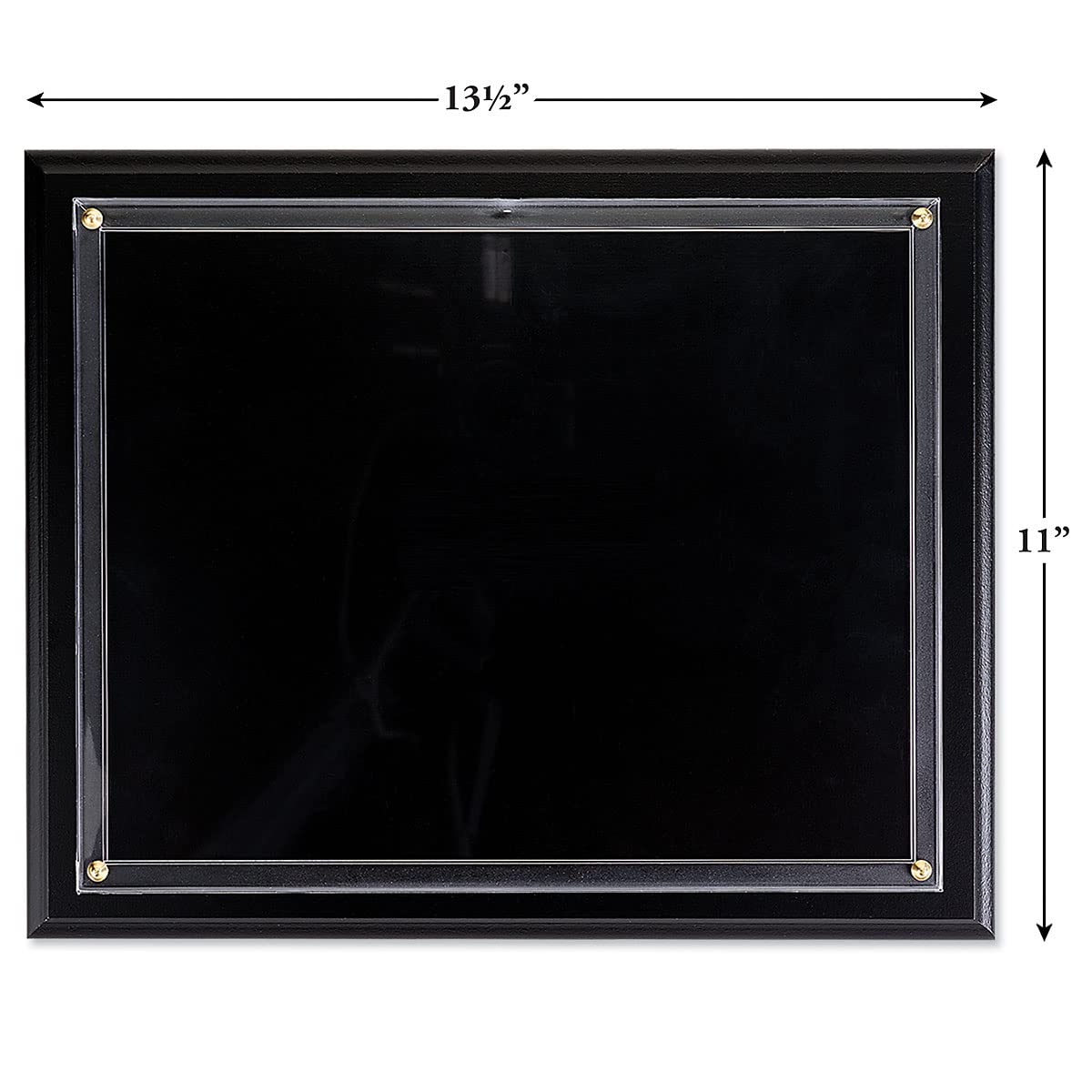 Fine Stationery Flat Black Certificate Award Plaque - Slide-In 8.5" x 11" Certificate or Diploma, Wood Wall Frame, 11 inches by 13.5 Inches