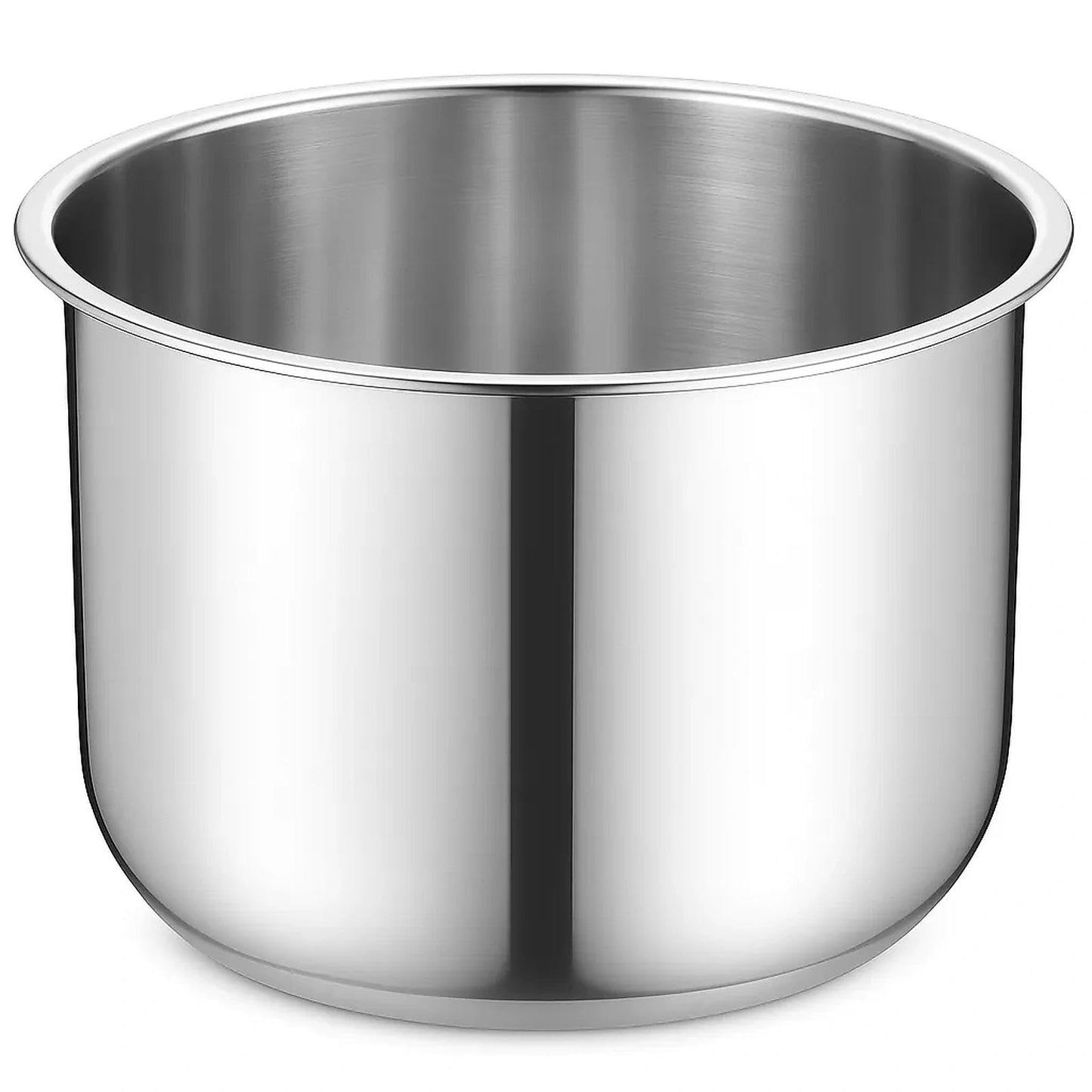 Stainless Steel Inner Pot 6 Quart Compatible with Instant Pot, 3-Ply Bottom Replacement Pot for 6 Qt Models, Food Grade 304 (18/8), Dishwasher Safe Replacement Parts, No Coating