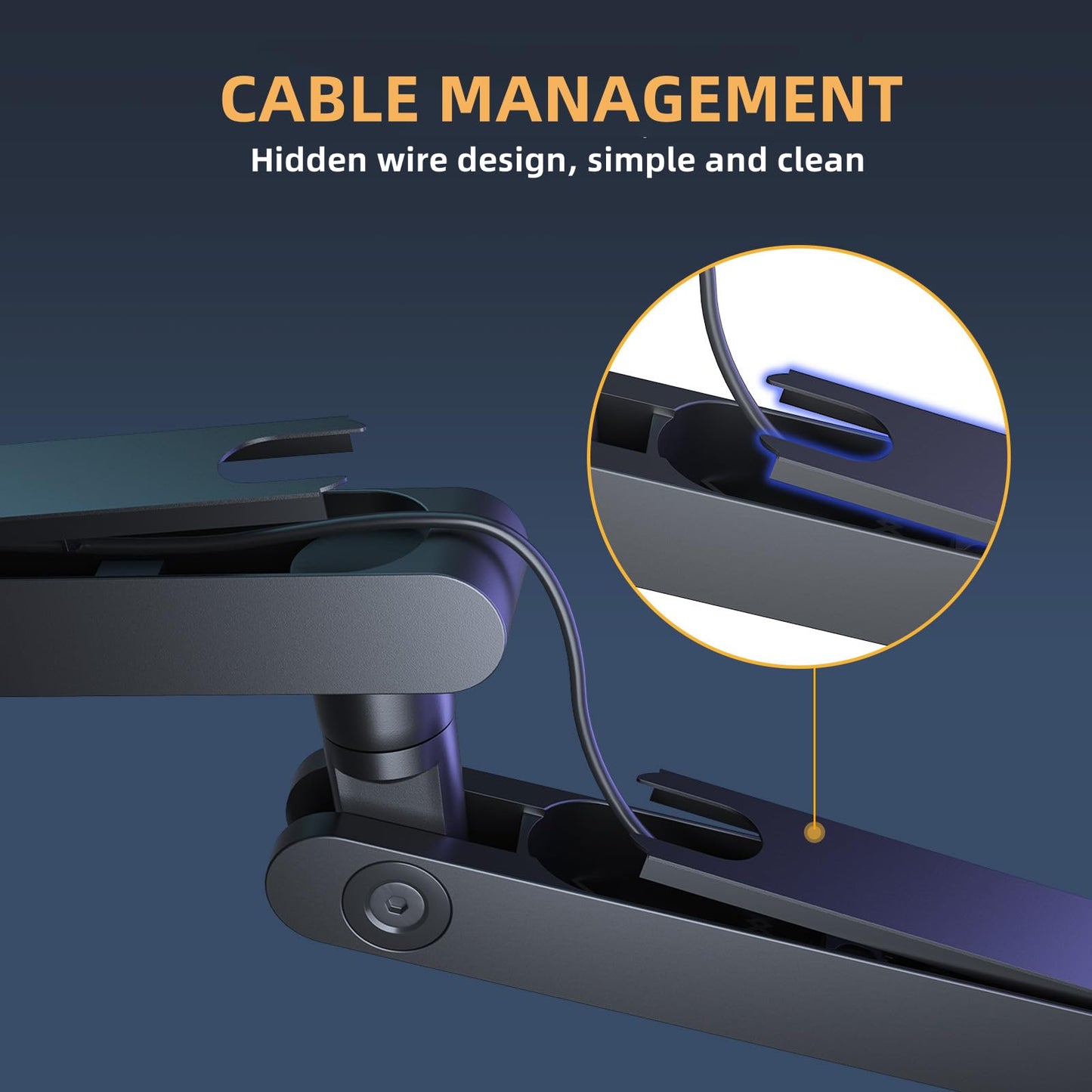 MAONO Microphone Boom Arm, Low Profile Mic Arm with Cable Management Channels, Desk Mount Clamp, Fully Adjustable, Heavy Duty Mic Stand for Podcast Studio Streaming (BA92 Black)