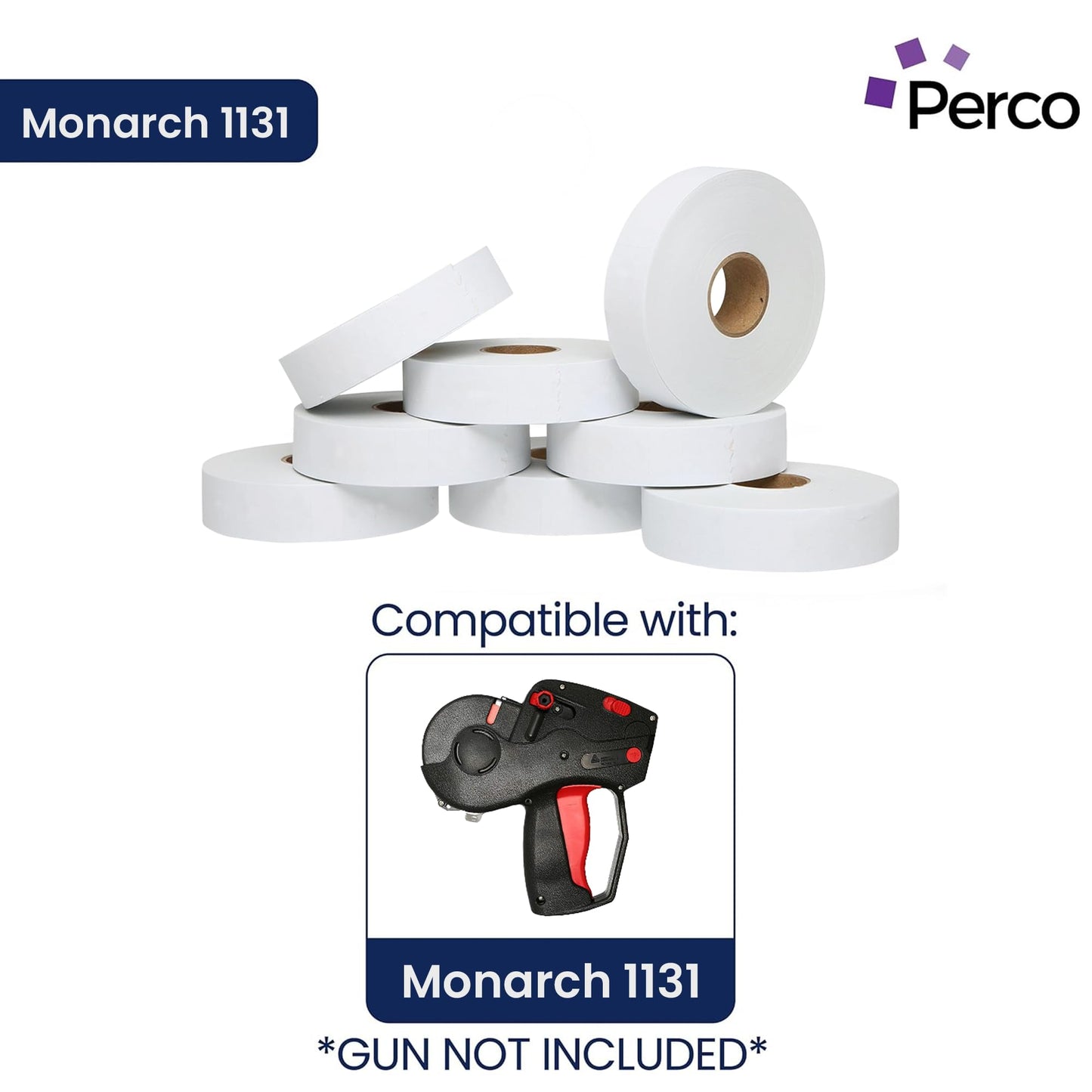Pricing Labels for Monarch 1131 Removable Adhesives White - 20,000 Labels w/ 8 Rolls Value Pack, 1 Sleeve - Made in USA
