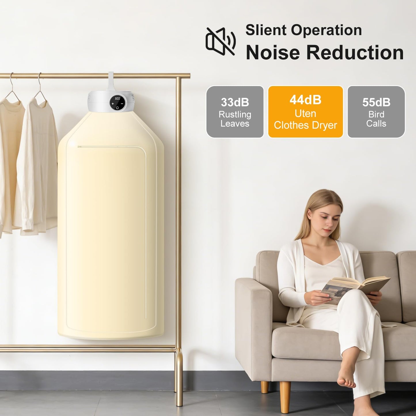 Uten Portable Clothes Dryer, Lightweight Mini Dryer for Quick Drying Clothes in Apartments, RVs, Hotels & Travel