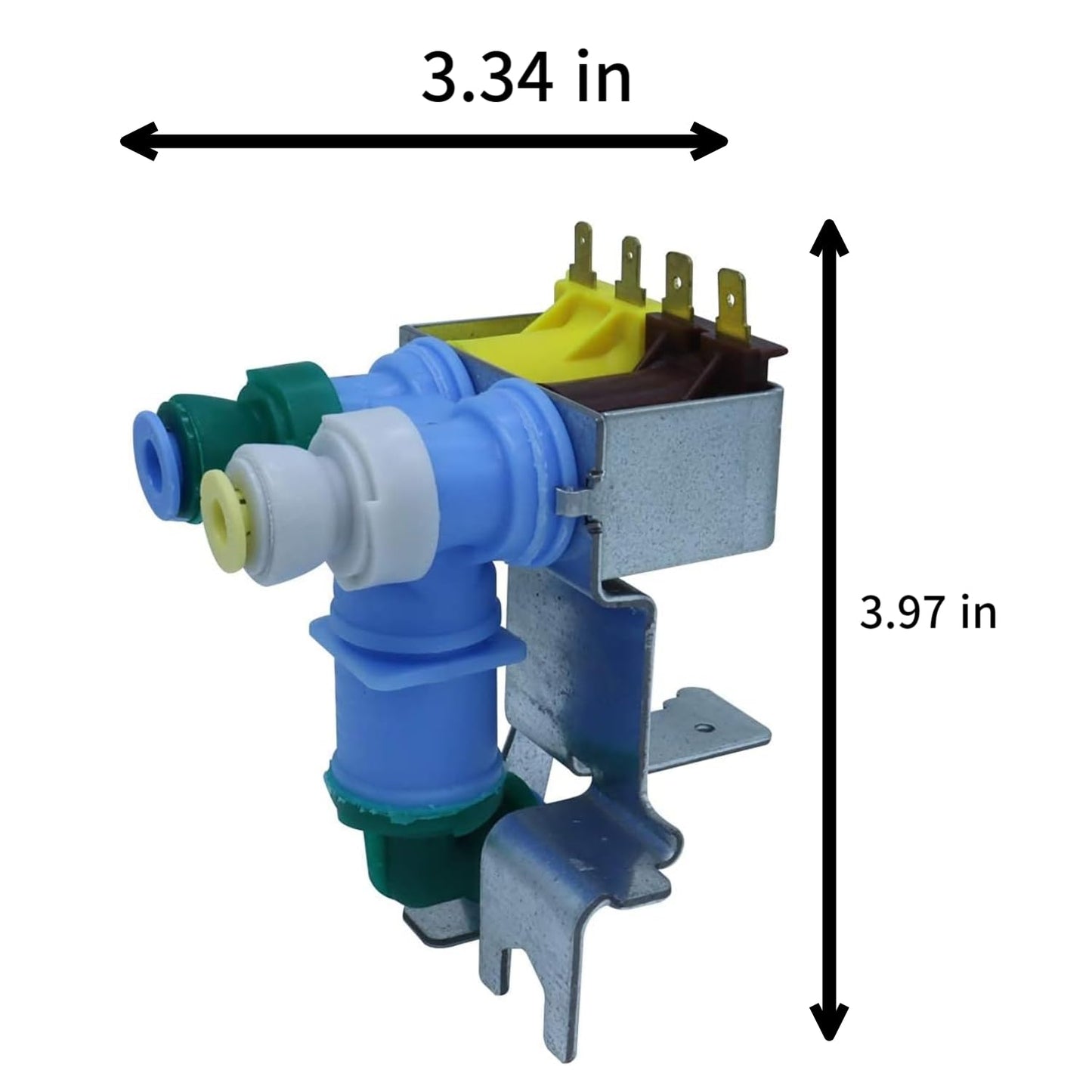 [OEM MANIA WE CARE YOUR DIFFICULTY.] 67005154 (IMV-114) Stainless Steel Dual Solenoid Water Inlet Valve Replacement Part - Replaces 67005154, 67003818, 8208153, 8208275, WP67005154