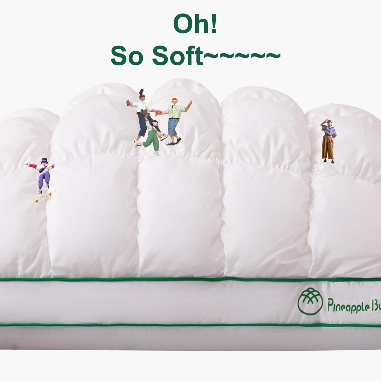YOUR MOON Fluffy Support Bed Pillow Queen Size, Super Soft Premium Down-Alternative Filling for Sleeping, Luxury Hotel Quality Bed Pillows for Side Sleeper (White)