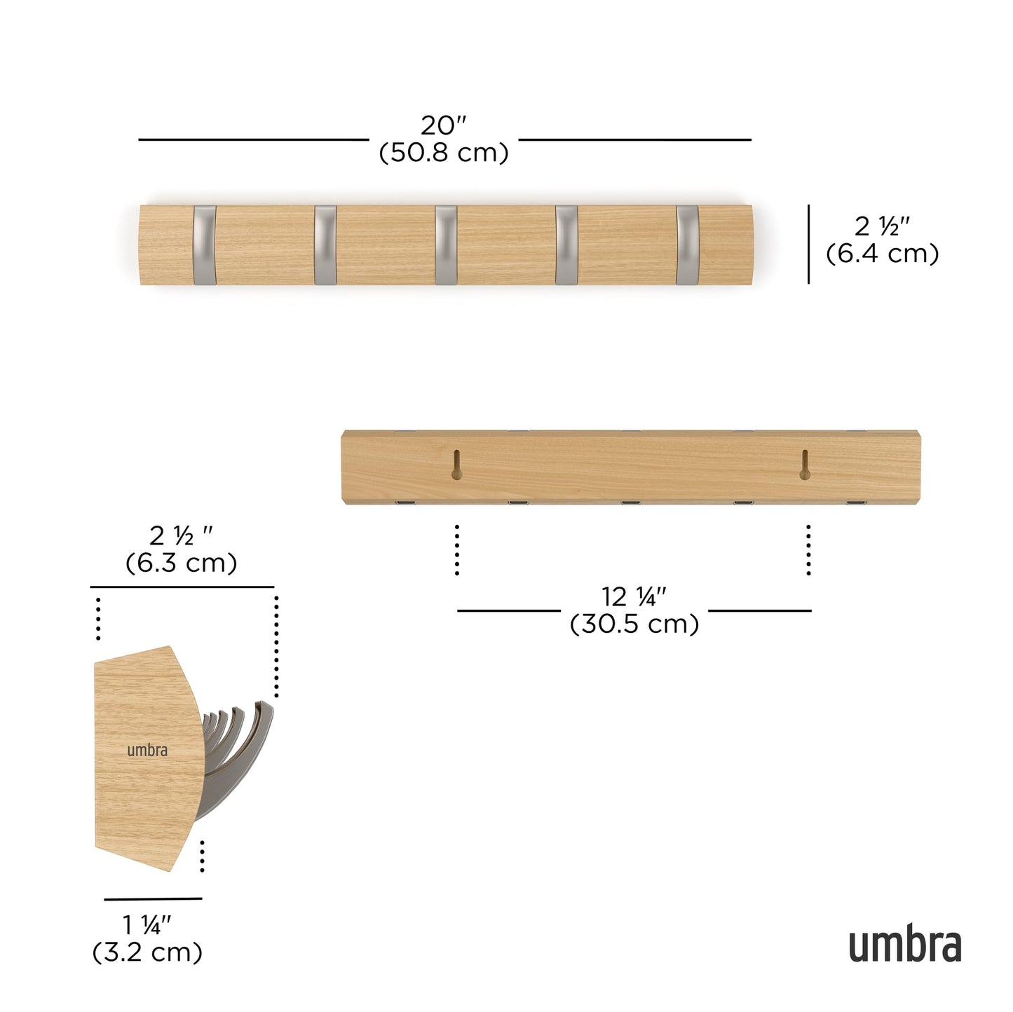 Umbra Flip 5 Wall Mounted Hook