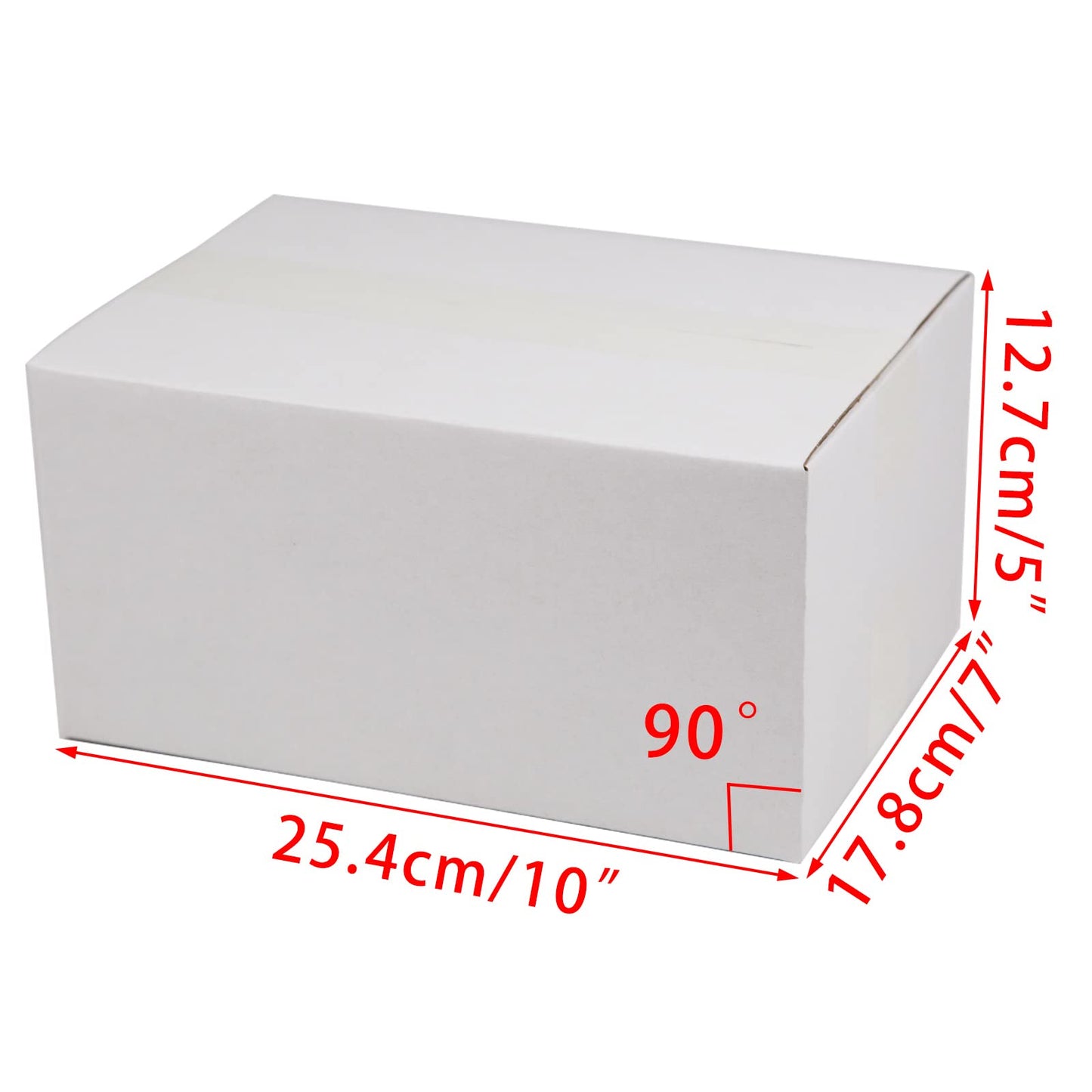 SUNLPH White Shipping Boxes 10x7x5 Inches Small Corrugated Cardboard Boxes, 25 Pack
