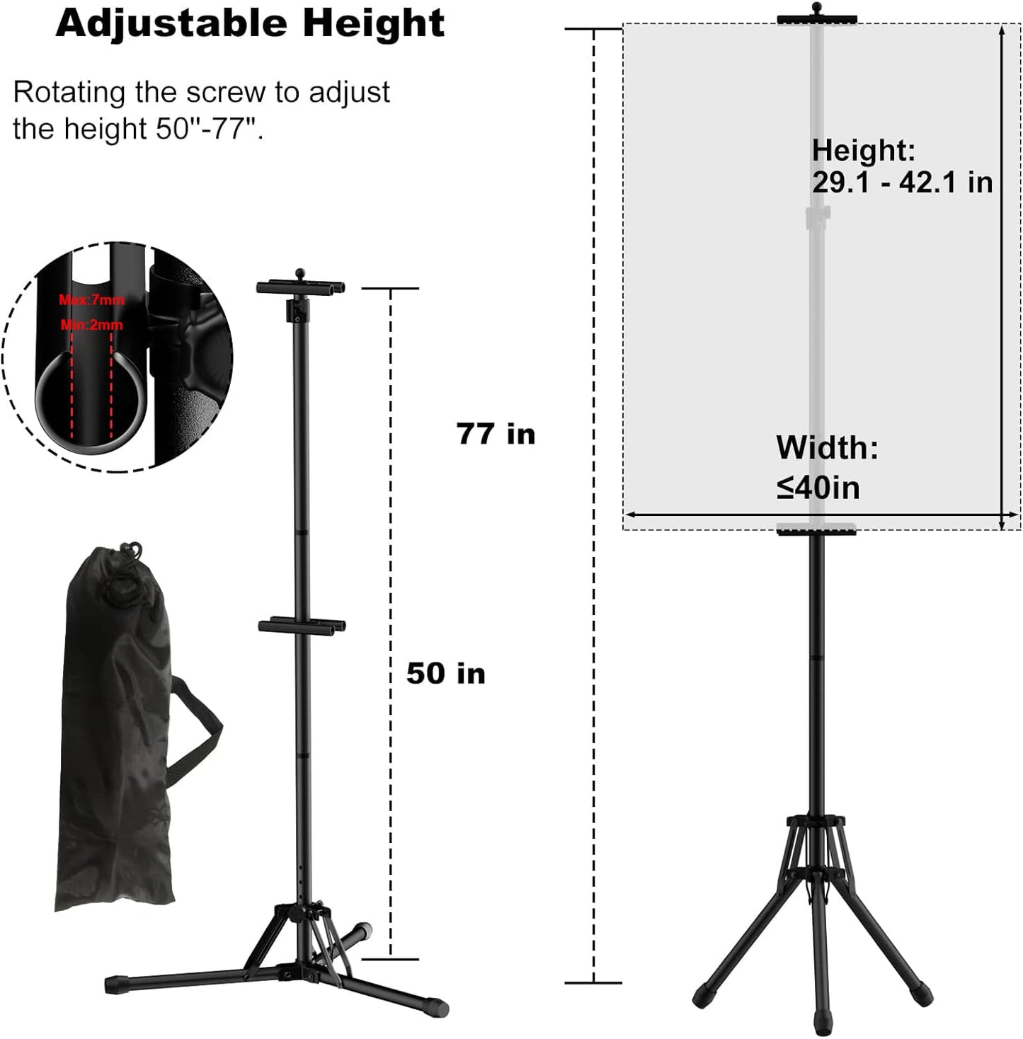 WHAUU 2Pack Double-Sided Sign Holder,Advertising Display Tripod Poster Stand,Adjustable Pedestal Sign Stand Height Up to 79 in, Poster Stand for Wedding,Restaurant or Business(Poster not included)