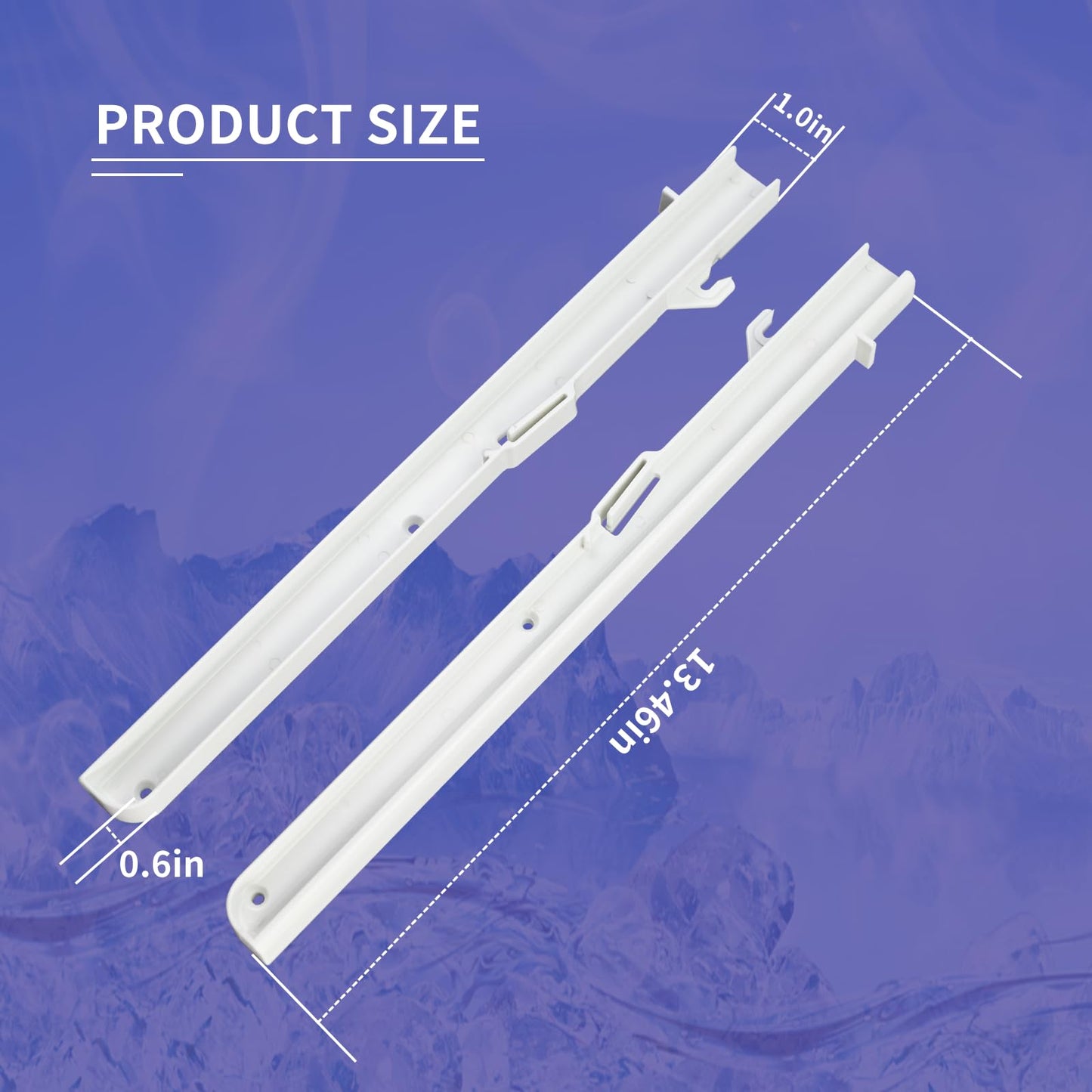 Vanshly 1 Pair Replacement Kit for Subzero Ice Bucket Slides - Left 7014649, Right 7014661