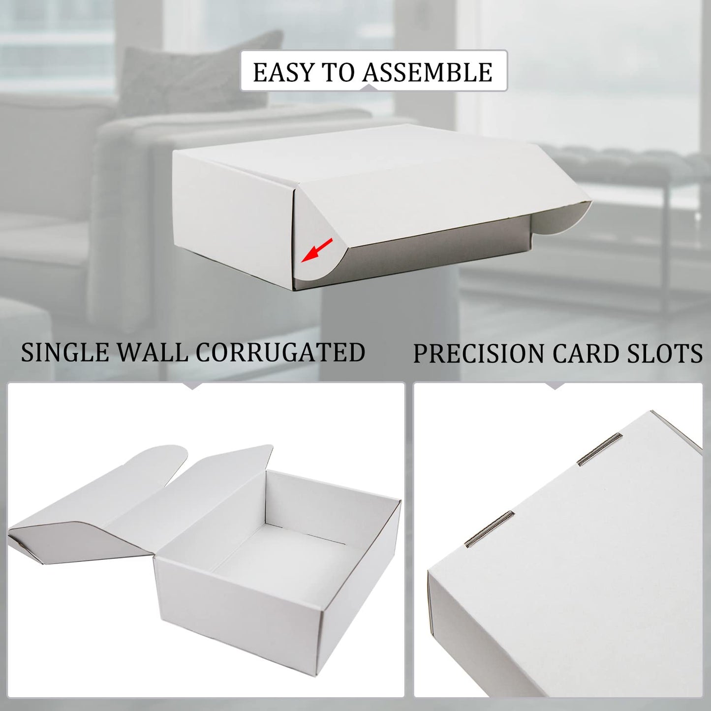 Sodissa Shipping Boxes 12x9x4 inches Pack of 20, White Corrugated Cardboard Box, Medium Mailing Boxes for Packaging Small Business