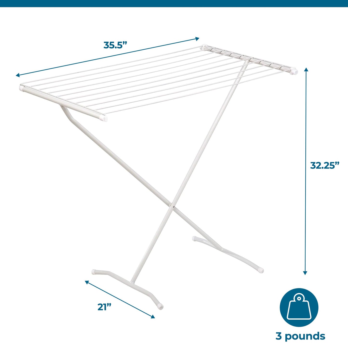 Honey-Can-Do Collapsible Clothes Drying Rack – Sturdy Metal X-Frame, Space-Saving Towel & Laundry Rack for Indoor/Outdoor Use, Foldable Design for Laundry Organization