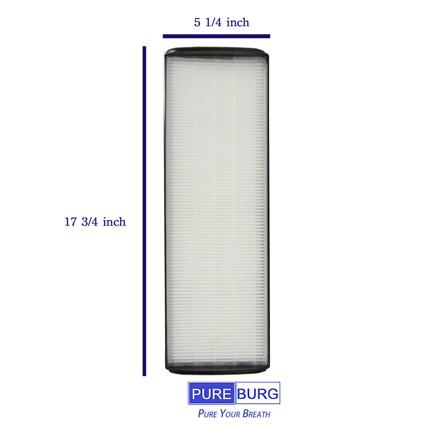 PUREBURG 1183800 Replacement Filter Compatible with Whirlpool WPT80 (P/B) Whispure Large Tower Air Purifier, H13 True HEPA and Activated Carbon Pre Filters, Pack of 2
