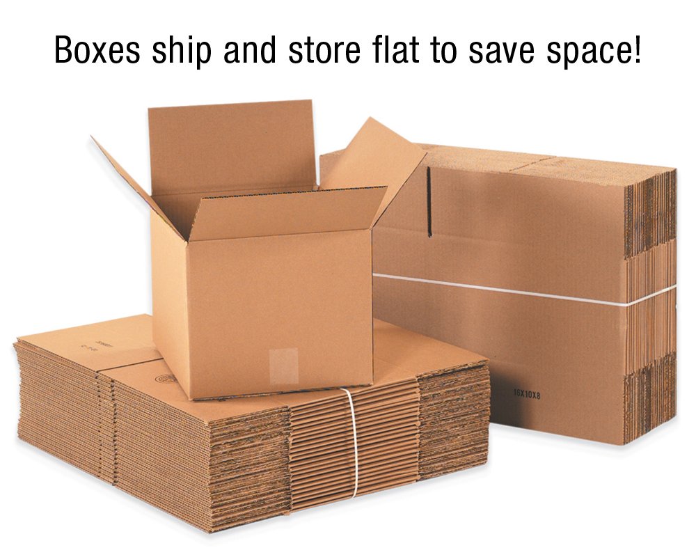 BOX USA Shipping Boxes Small 9"L x 9"W x 8"H 25-Pack - Corrugated Cardboard Box for Moving, Mailing, Packing, Packaging and Storage