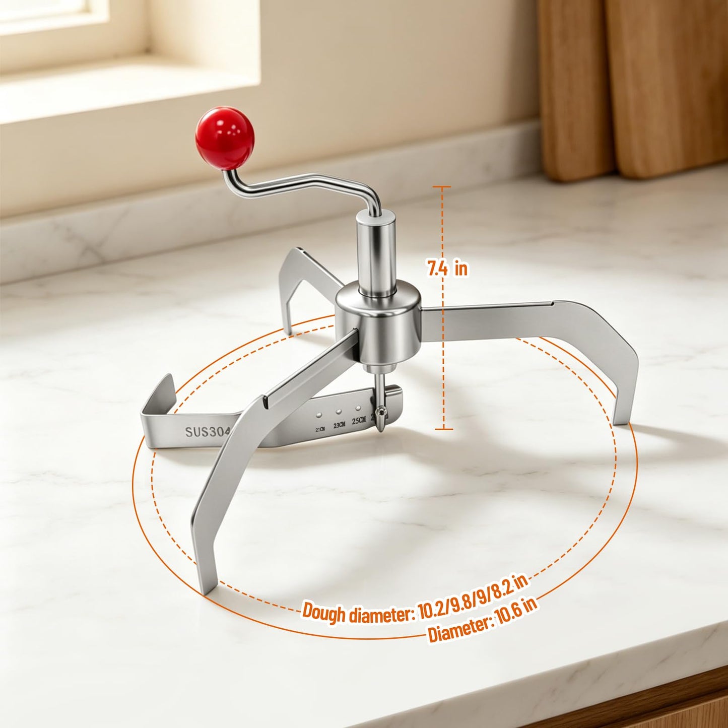 JOLOLOAO Stainless Steel Crepe Maker and Spreader for 12-13 Inch Crepes, Adjustable Design, Ideal for Home, Restaurants, and Commercial Kitchens