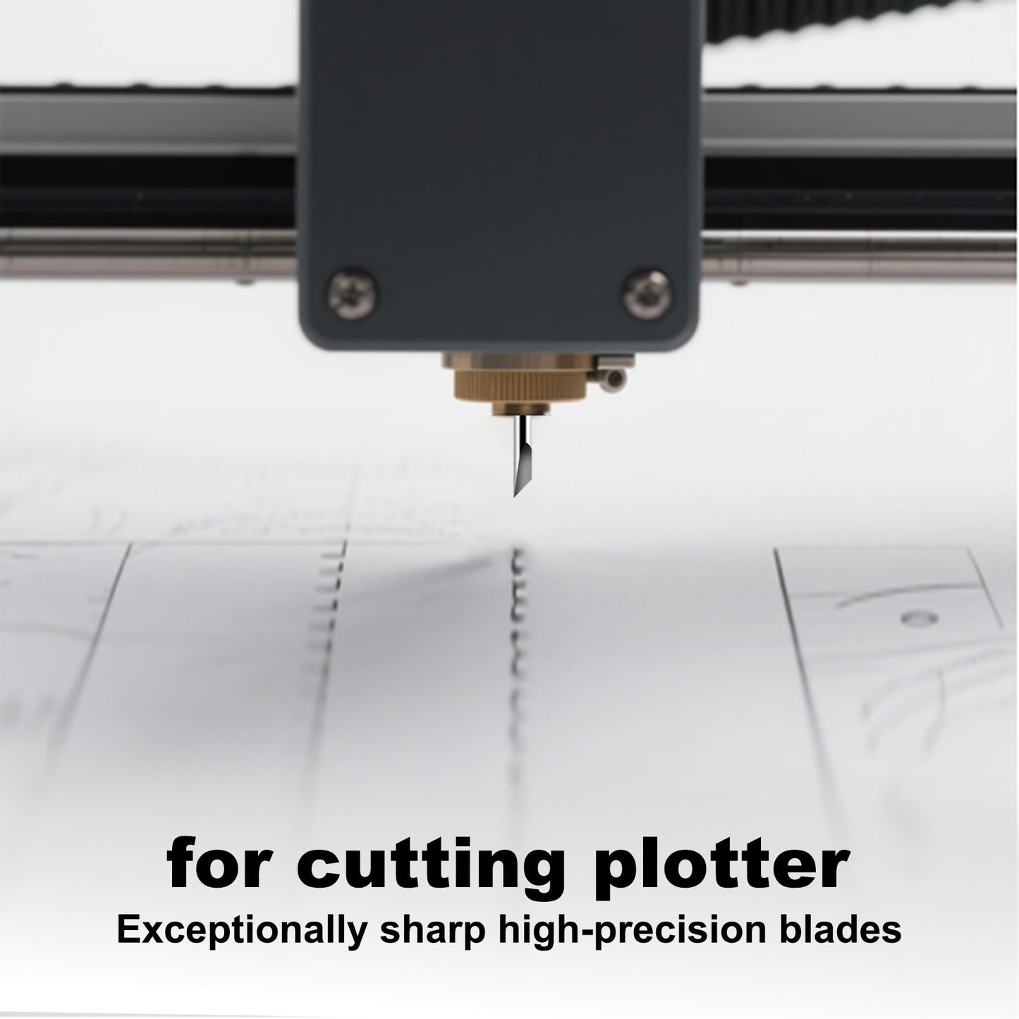 BFVV 30 PCS 60 Degree Deep Cut Blades, Replacement Lettering Blades with Springs Compatible with Graphtec Cutting Plotter-Cuts Chipboard, Leather, Fabric, Felt, Cork,Glitter Vinyl,Wood