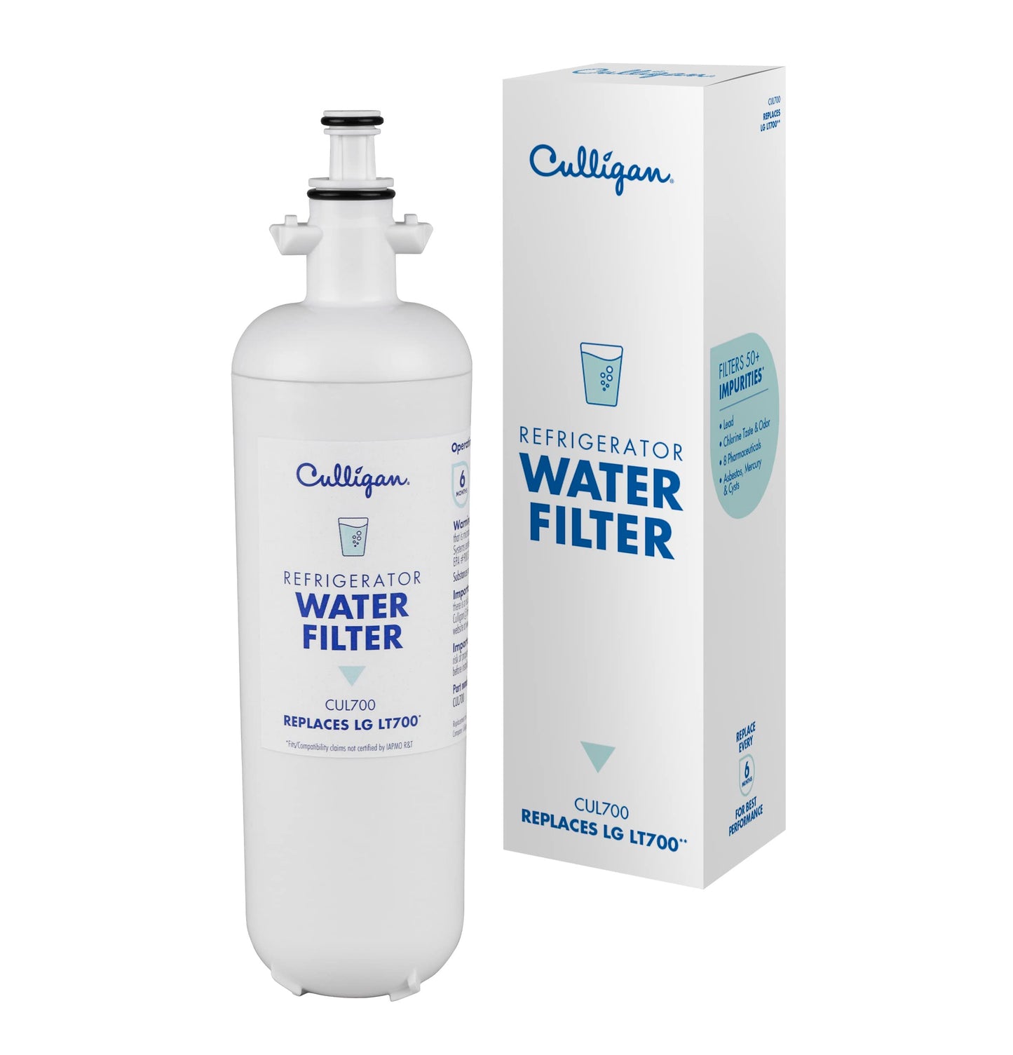 Culligan CUL700 Refrigerator Water Filter Replacement for LG Water Filter (LT700P) Replace Every 6 Months Pack of 1