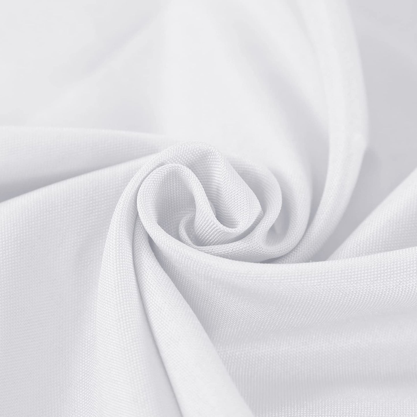 Fokitut 6 Pack Round Tablecloth, 120 Inch, Stain Resistant and Wrinkle Polyester Table Cloth, Fabric Table Cover for Kitchen Dining, Wedding, Party, Holiday Dinner-White