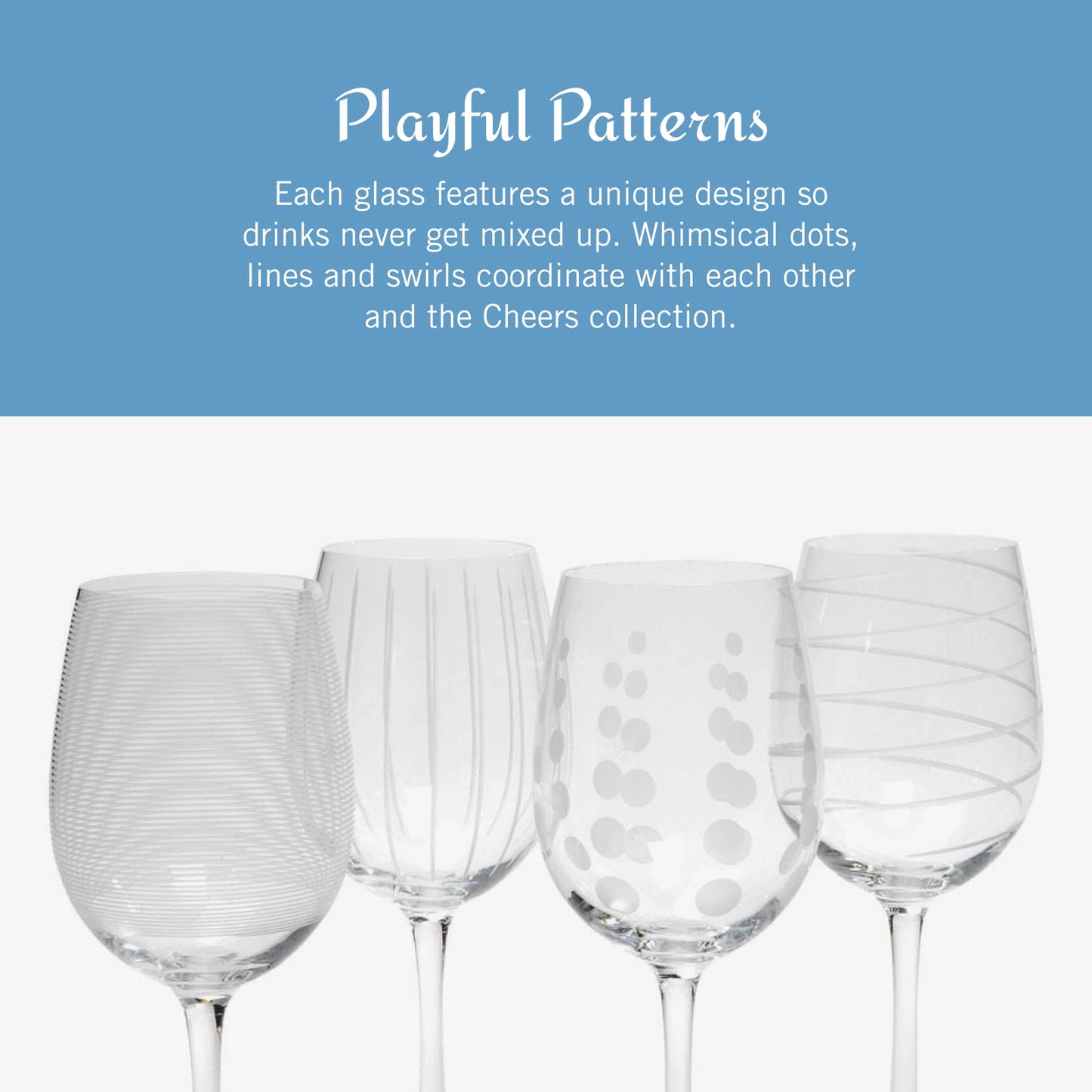 Mikasa Cheers White Wine Glasses Set of 4, 16-Ounce Elegant Glassware, Durable and Dishwasher Safe, Perfect for Everyday or Entertaining