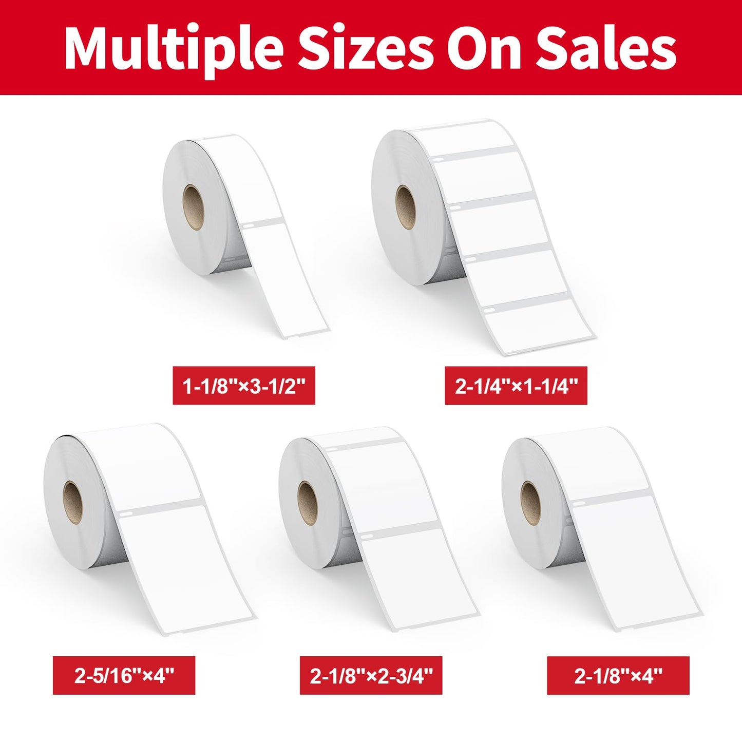 8400 Pcs 1-1/8"x3-1/2 Labels Replacement Work with Dymo 30252 Shipping Labels (NOT FIT Dymo 550 & 5XL),Misofuki 24-Roll Waterproof Direct Thermal Address Label Used with Labelwriter 450,450 Turbo,4XL