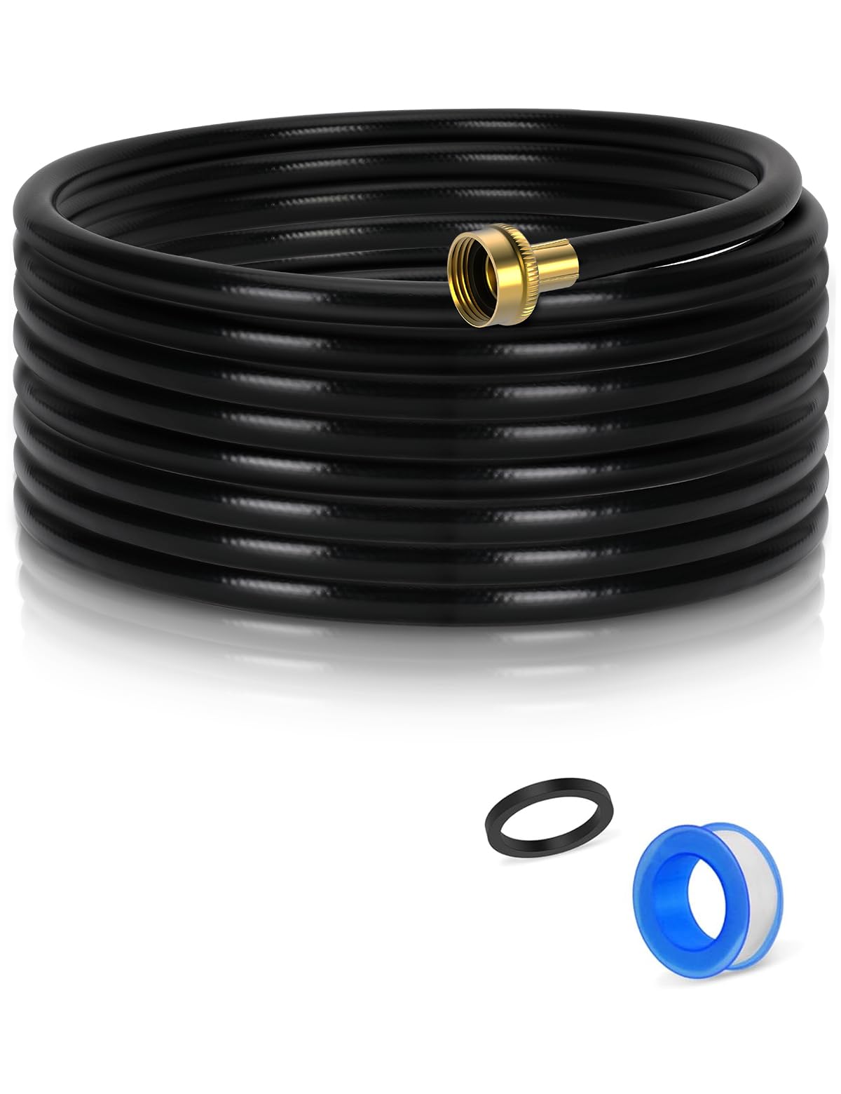 30FT Dehumidifier Drain Hose with 3/4 Inch FHT Connector, featuring Rust-Resistant Brass Fittings for Leak-Proof Connection, Perfectly Compatible with Most Dehumidifier Brands（7 Length Options）