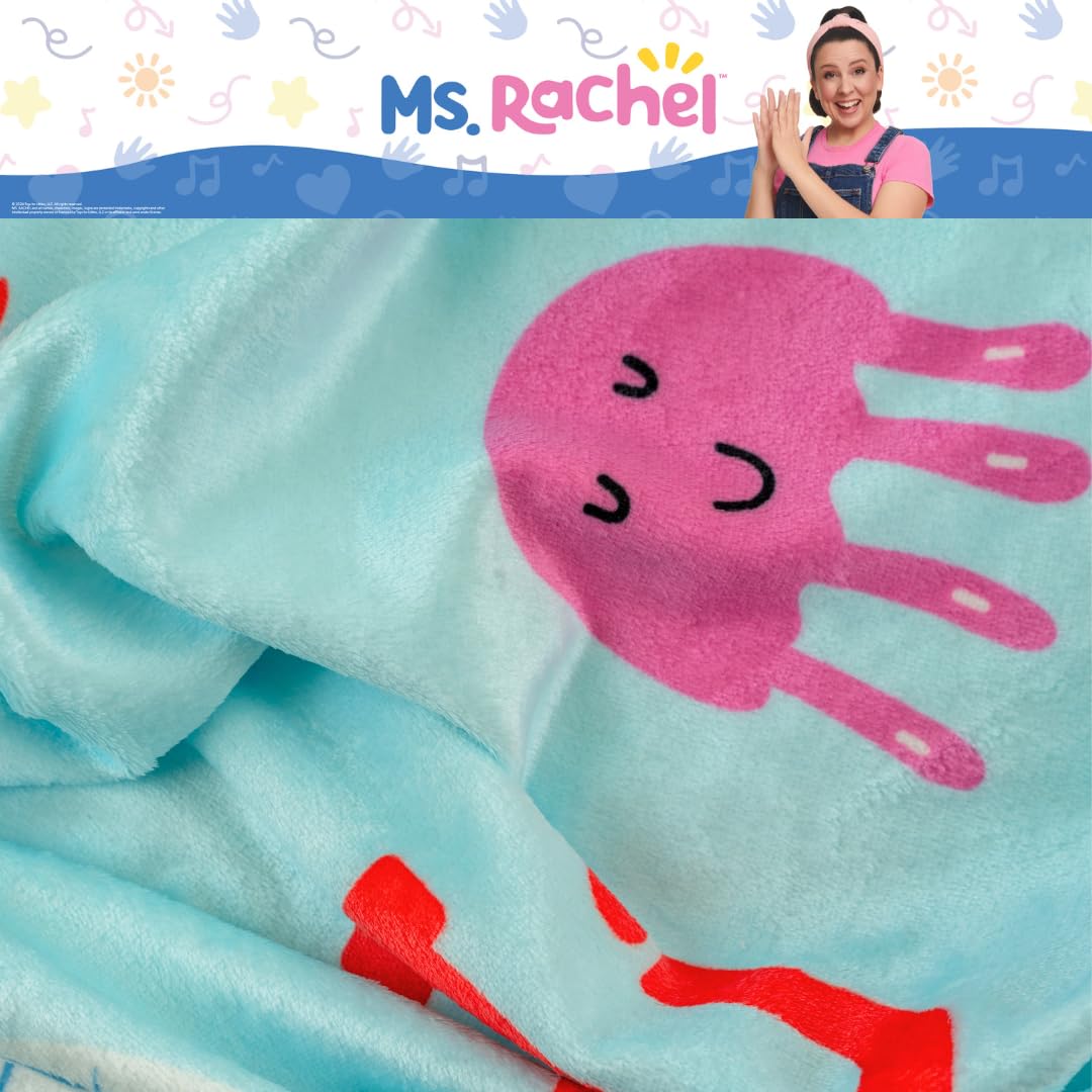 Ms. Rachel Educational Adventures Bedding Super Soft Cozy Throw Blanket, 62 in x 90 in, (Officially Licensed Product) by Franco Kids
