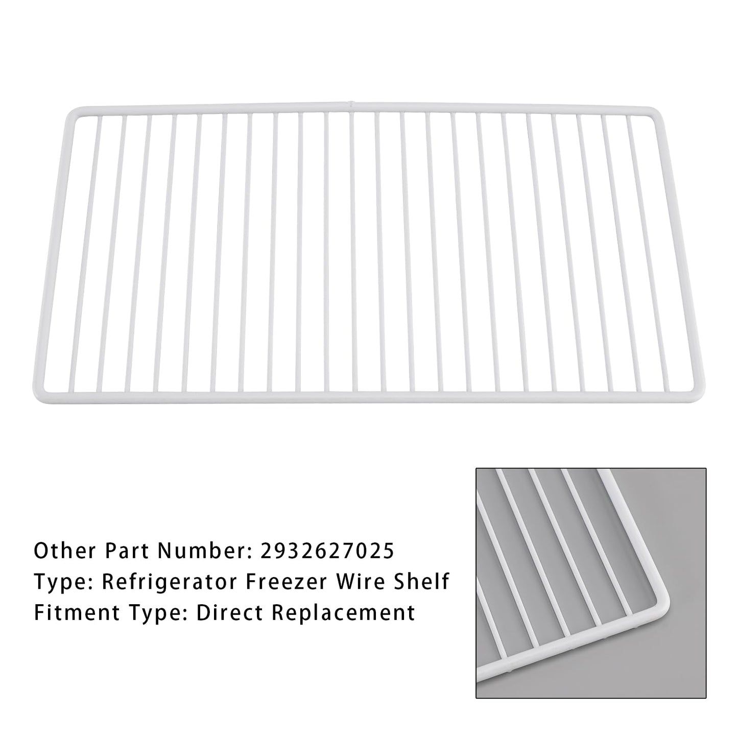 Frezon 2932627025 RV Refrigerator Freezer Wire Shelf Fit for Dometic RV Refrigerators and Freezers,Length: 16.73 inches, Width: 8.46 inches