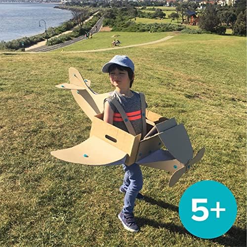 Makedo Discover | 126 Piece Cardboard Construction Toolbox for 1-5 Makers | STEM and STEAM Educational Toys for Kids | at Home Play + Classroom Learning | Reusable Tools for Boys and Girls Age 5+