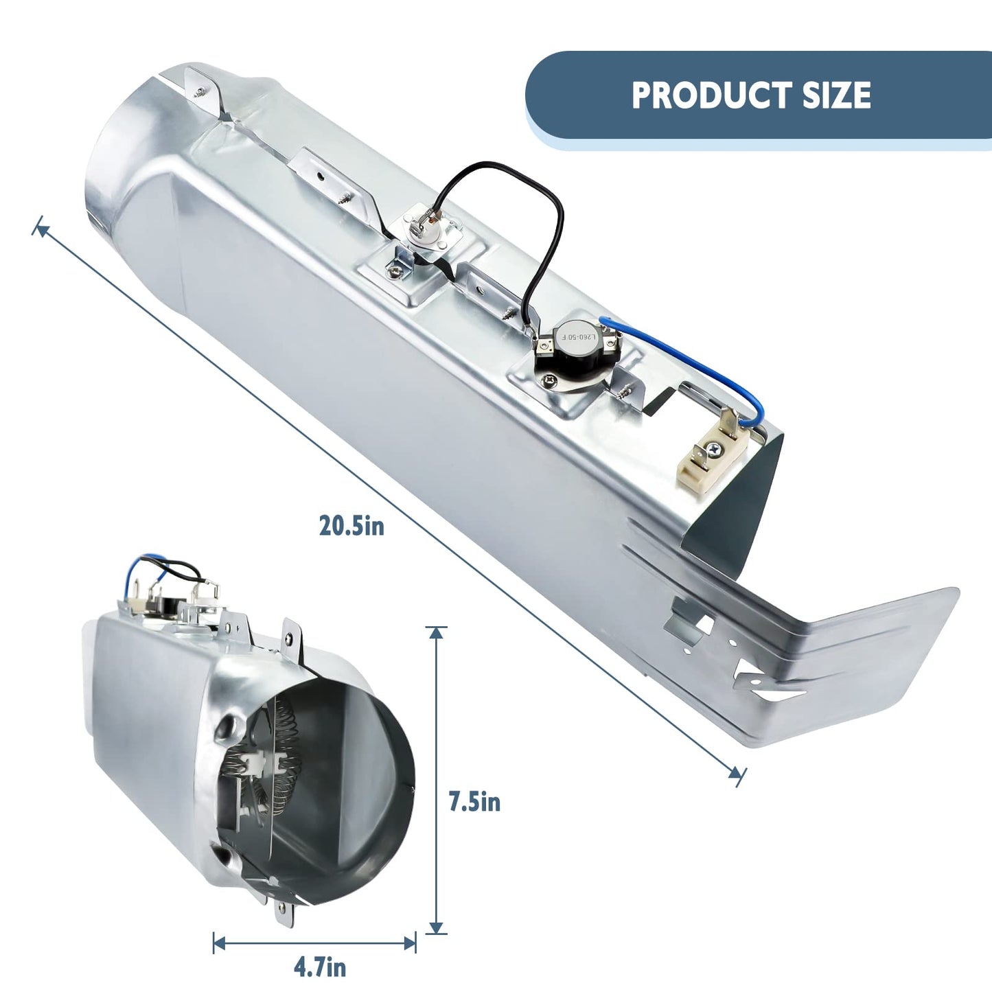 【Upgraded】DC97-14486A Dryer Heating Element Compatible With Samsung dryer DV42H5000EW/A3 DV45H7000EW/A2 DV48H7400EW/A2 DV40J3000EW/A2 DVE50M7450W/A3 DV42H5200EW/A3 by AMI PARTS