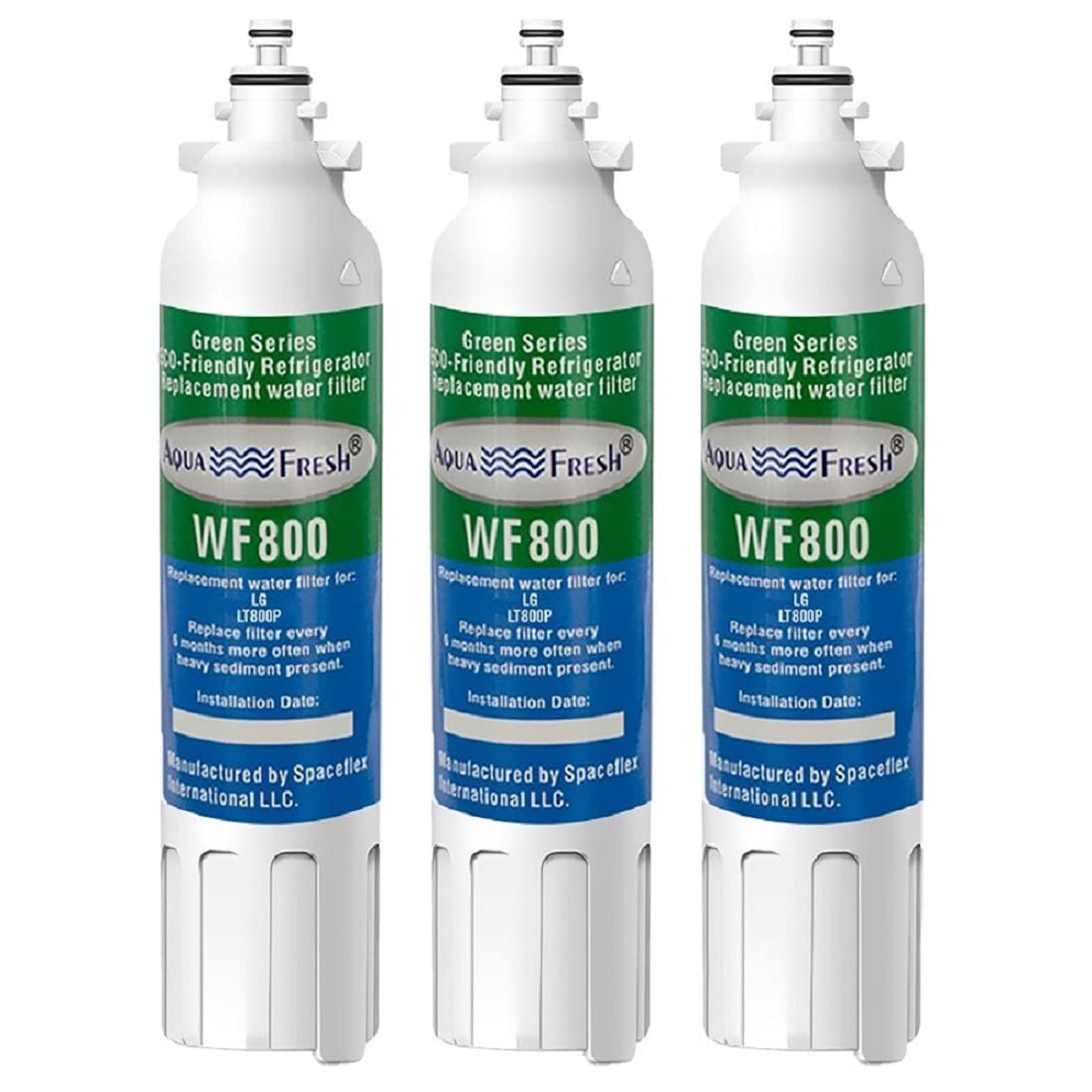 Aqua Fresh LT800P Water Filter Replacement for LG LT800p, ADQ73613401, ADQ73613402, ADQ73613408, ADQ75795104, LSXS26326S, LMXC23746S, LMXC23746D. (3 Pack)