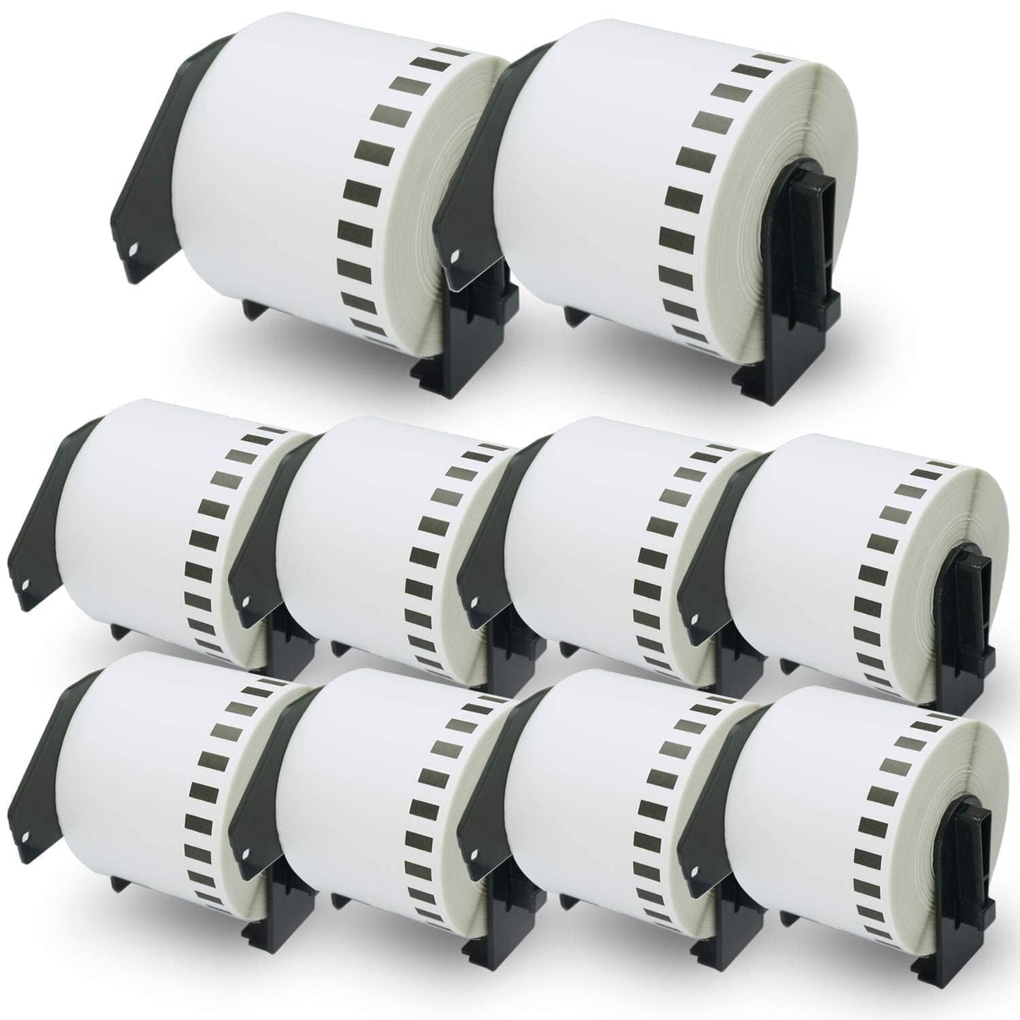 BETCKEY - Compatible Continuous Labels Replacement for Brother DK-2205 (2.4 in x 100 ft), Use with Brother QL Label Printers [10 Rolls]