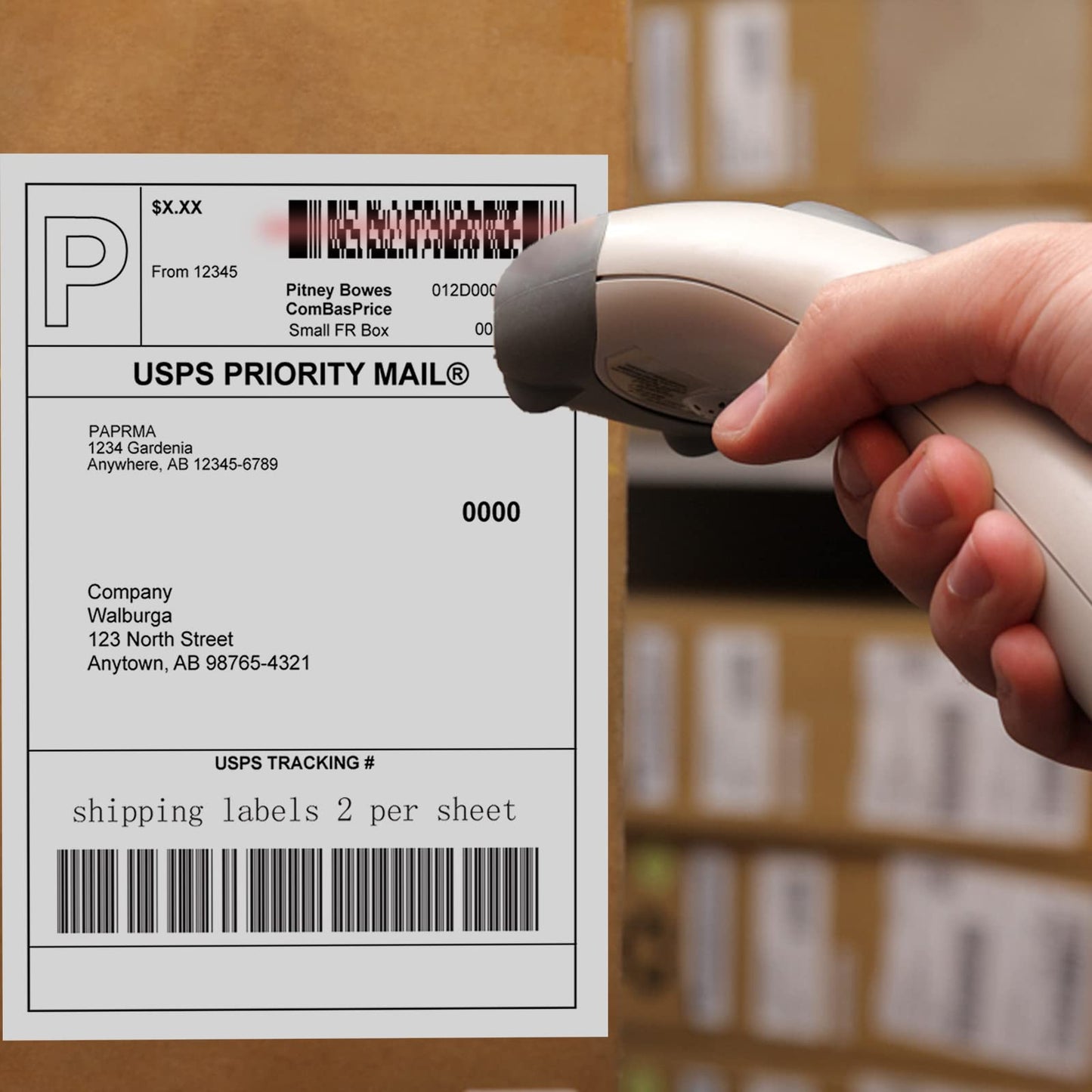PAPRMA Full Sheet Labels 8.5” x 11” Sticker Paper Matte White, Large Shipping Label Paper for Inkjet Laser Printer, 500 Counts
