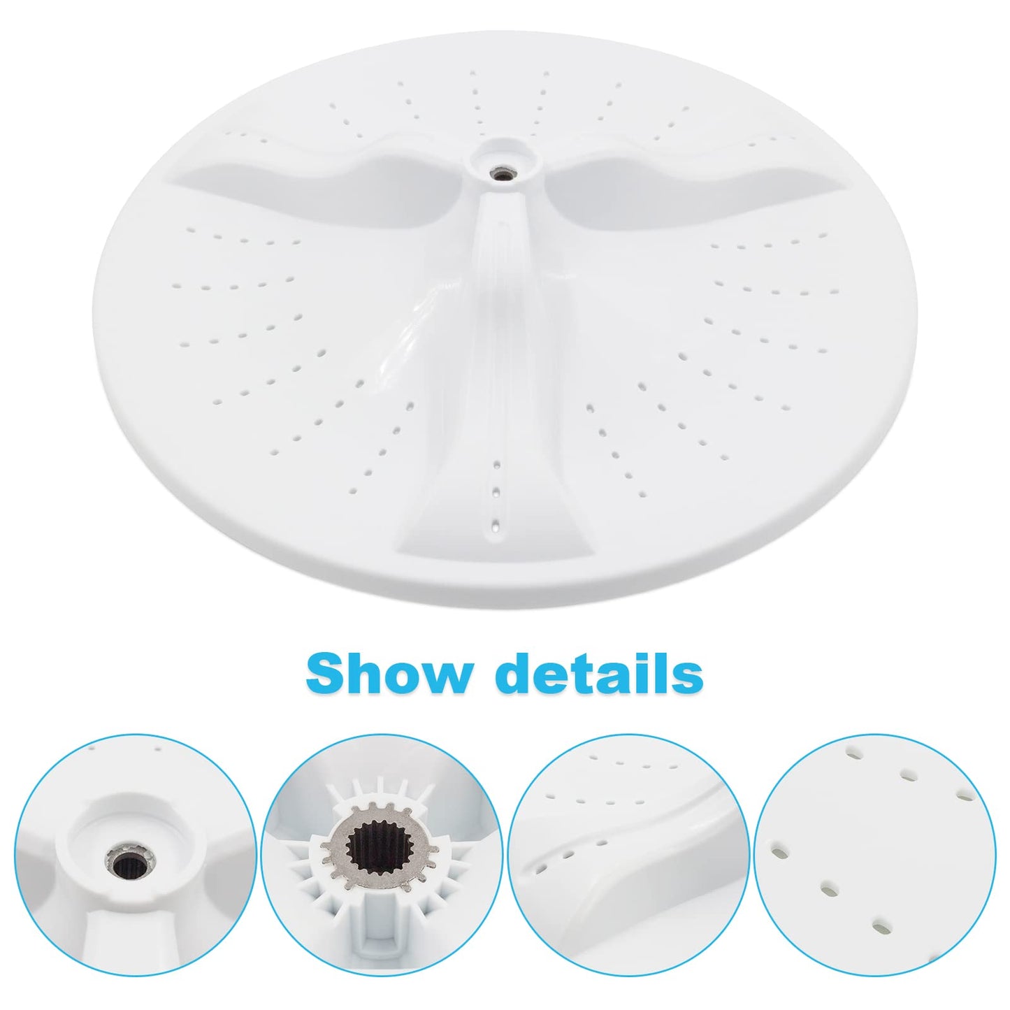 W10902814 Washplate With Cap Replacement for Maytag Washer Plate Parts and Whirlpool Washer Washplate MVWB835DW MVWB855DC MVWB855DW MVWX655DW MVWX655DW0 MVWX655DW1 MVWX655DW2