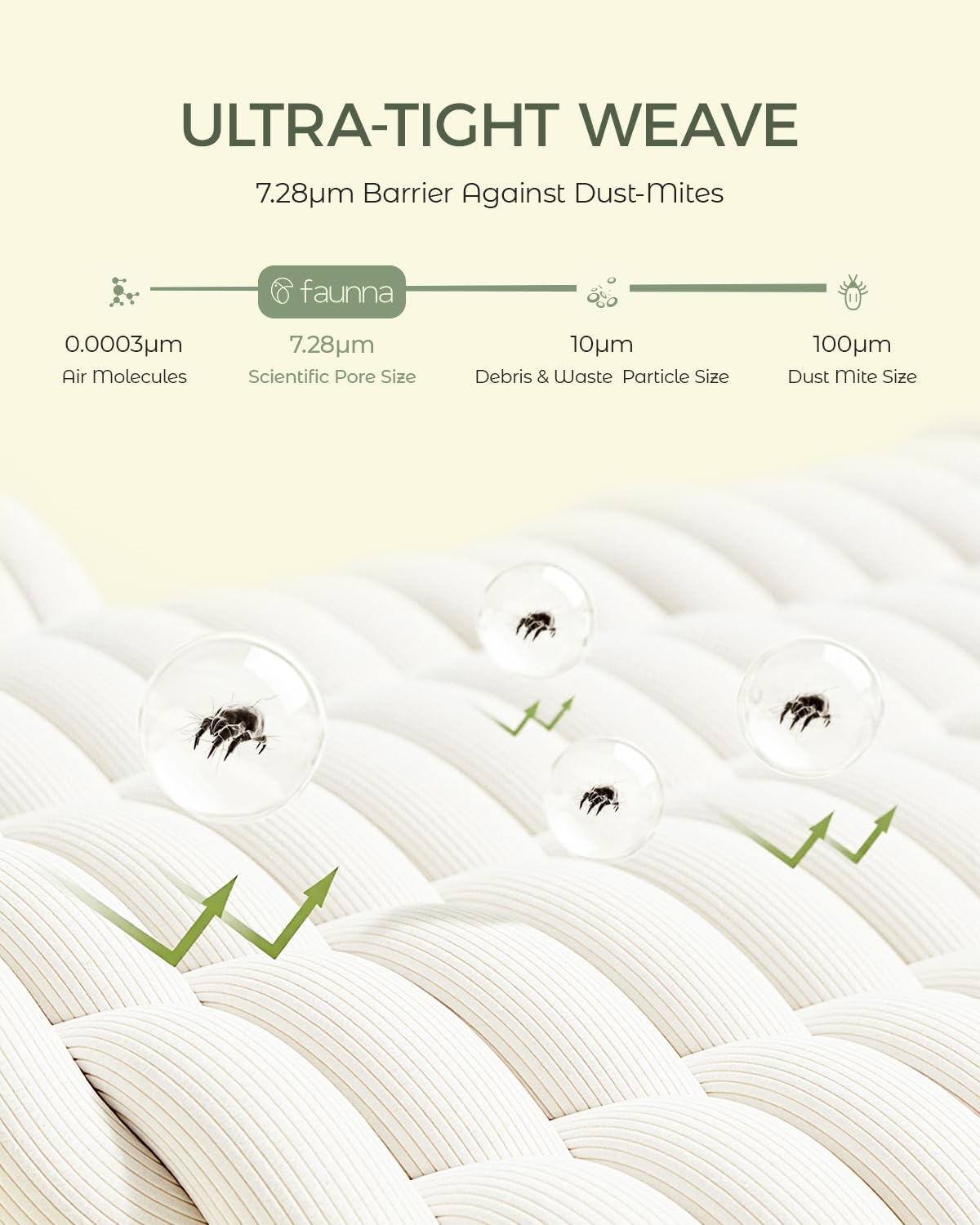 FAUNNA 100% Cotton Duvet Cover, Hypoallergenic Bed Bug Proof White Minimalist Comforter Cover Zipper-Featuring Antimicrobial Product Protection for Enhanced Freshness Duvet Protector (Queen)