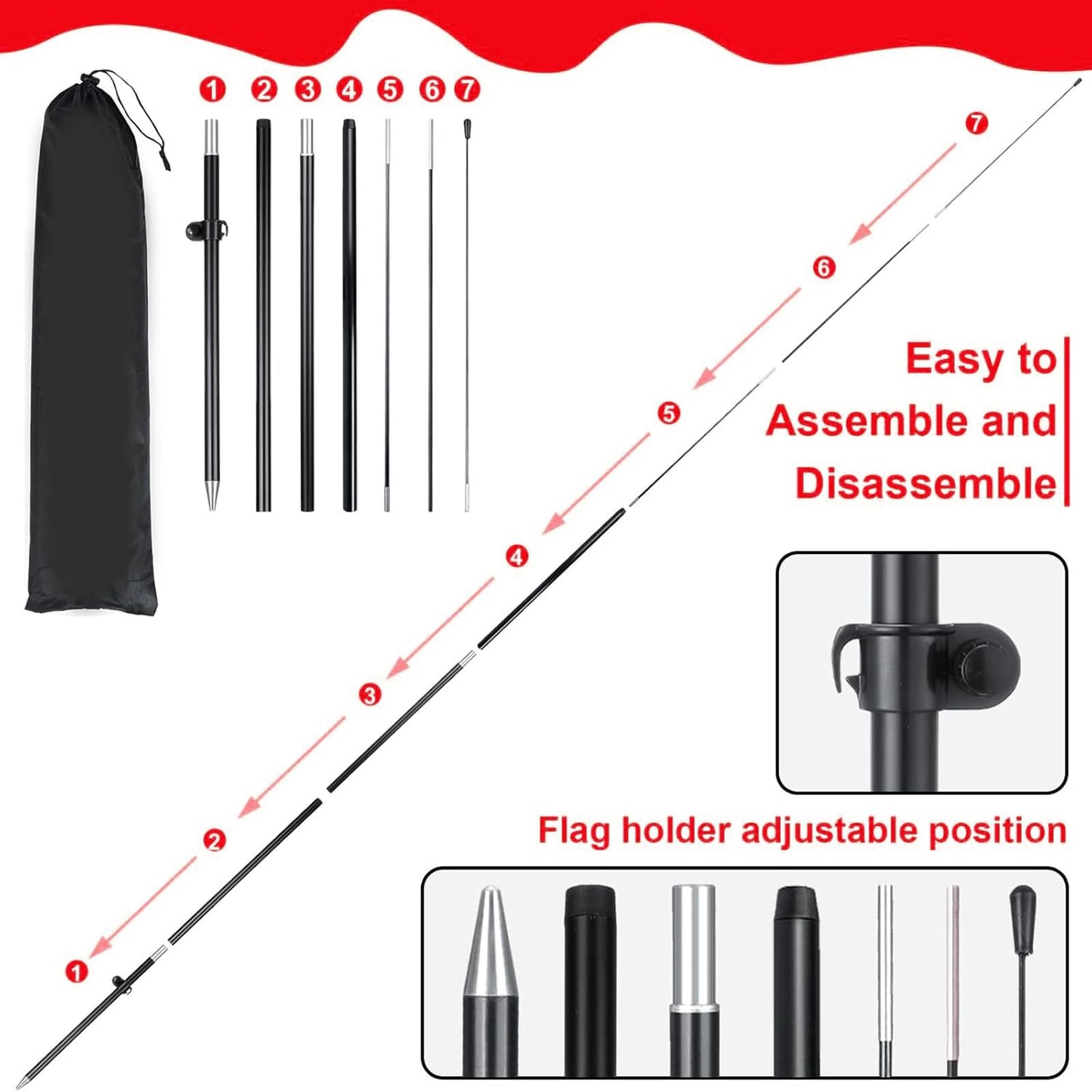 Buryeah 2 Sets Antiques Feather Flag with Pole Kit and Ground Stake 8ft Advertising Sign Banner Swooper Flag with Ground Stake and Portable Bag for Business Outside Event