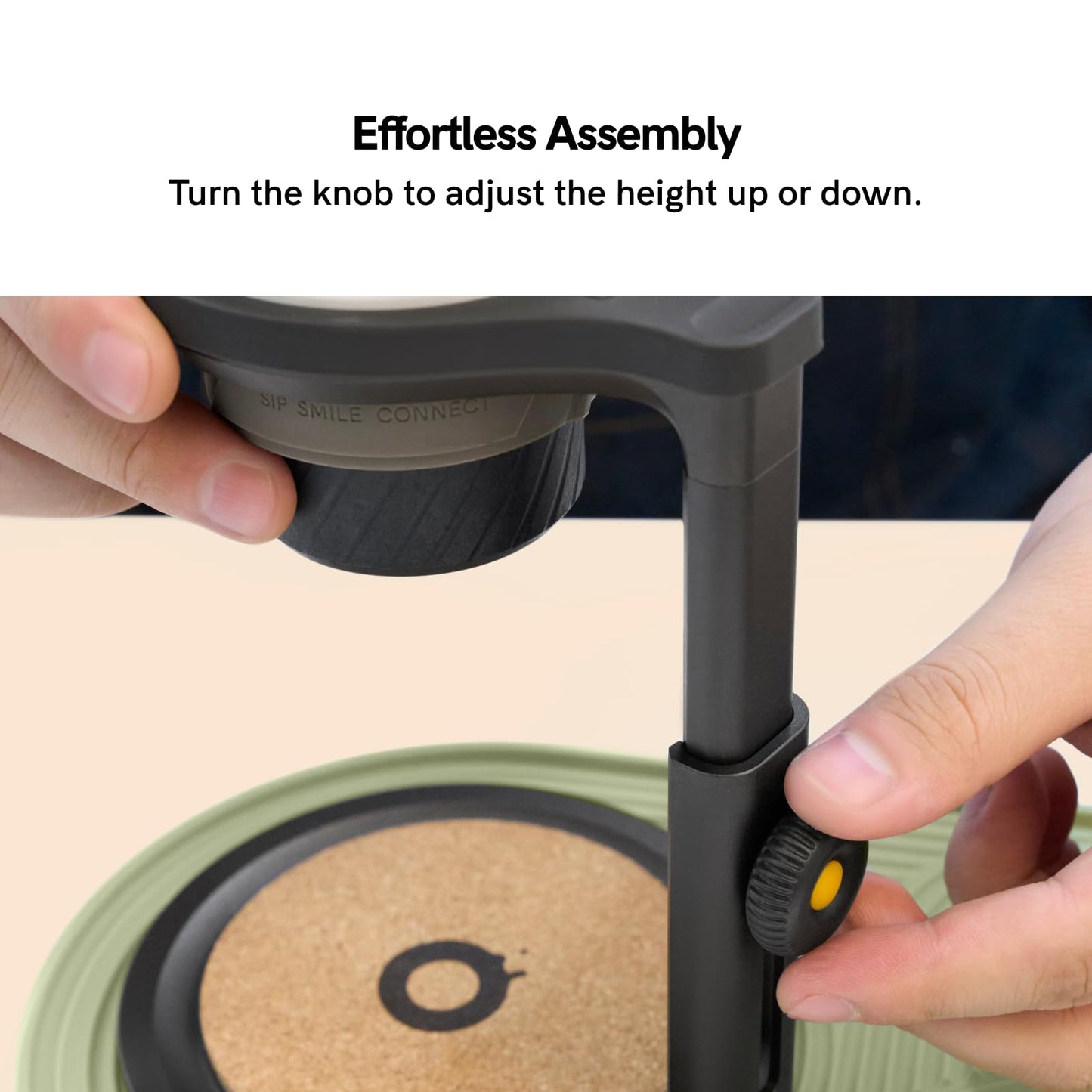 OutIn Detachable Universal Coffee Stand with Cork Pad,Portable Espresso Machine Stand,Pour Over Coffee Stand Easy to Carry