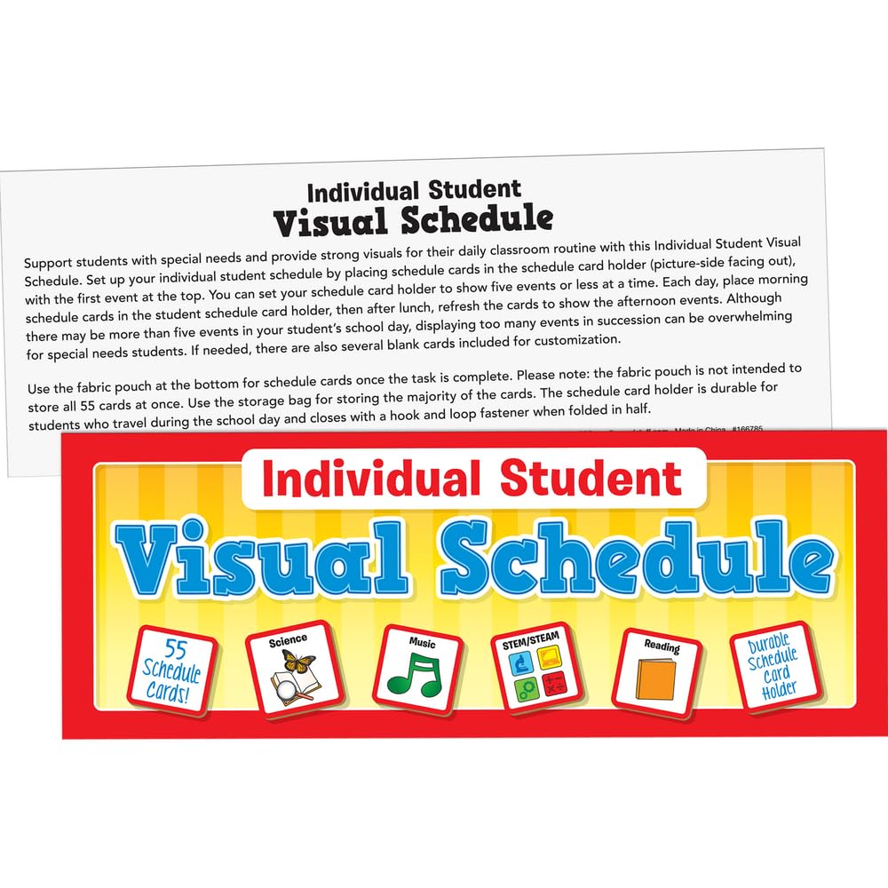 Individual Student Visual Schedule - 1 holder, 55 cards