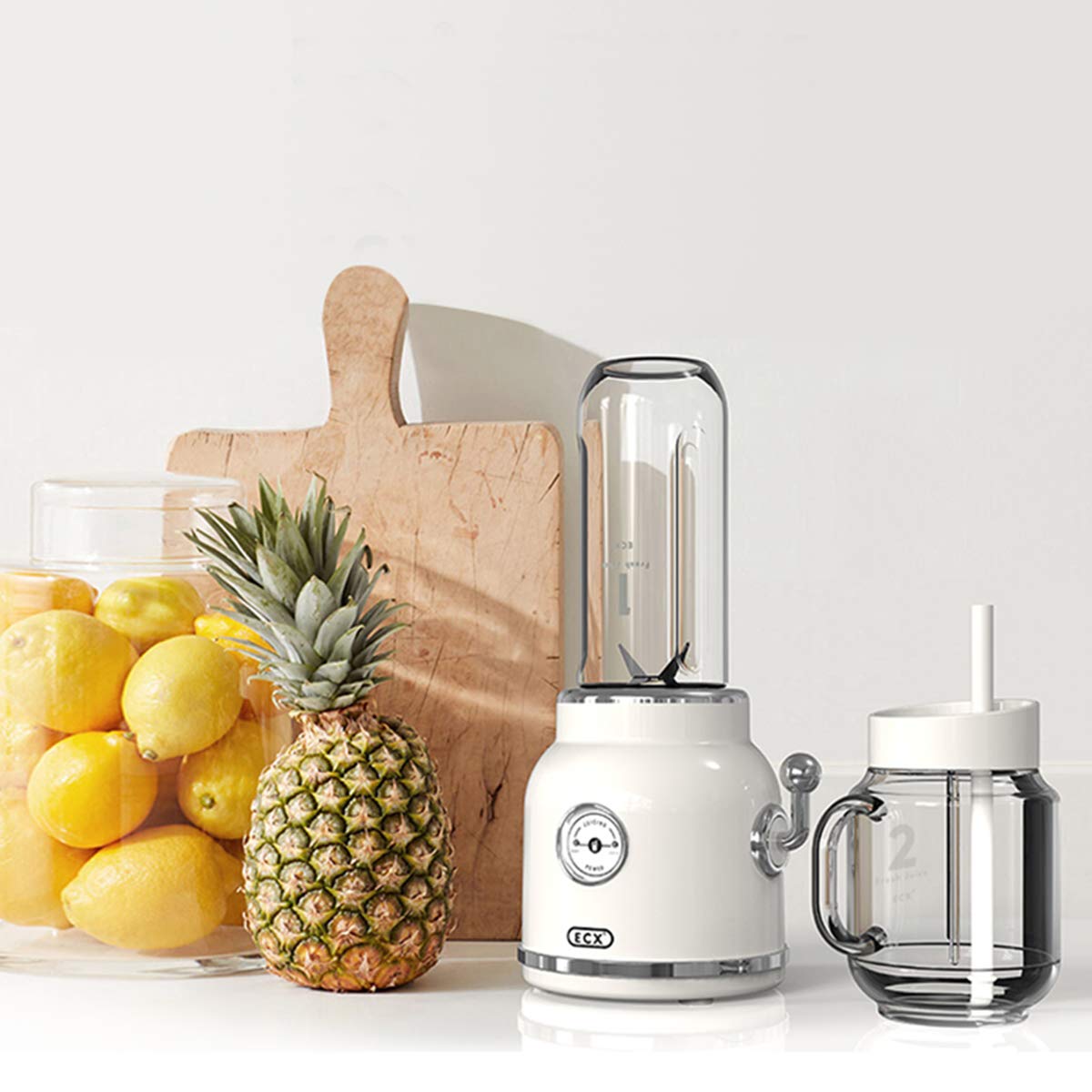 Smoothie Blender, Homeleader Portable Personal Blender with 6 Sharp Blades for Shakes and Smoothies, 21oz Travel Cup and Lids, Pink