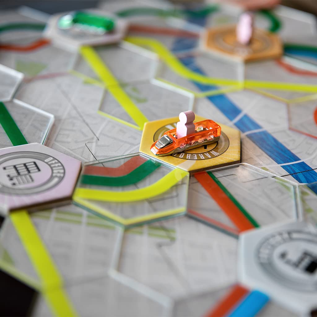 Maglev Metro Board Game, Strategy Board Game for Adults and Family, Tile Laying, Engine Building, Fun Pick Up and Deliver Gameplay, Futuristic Theme