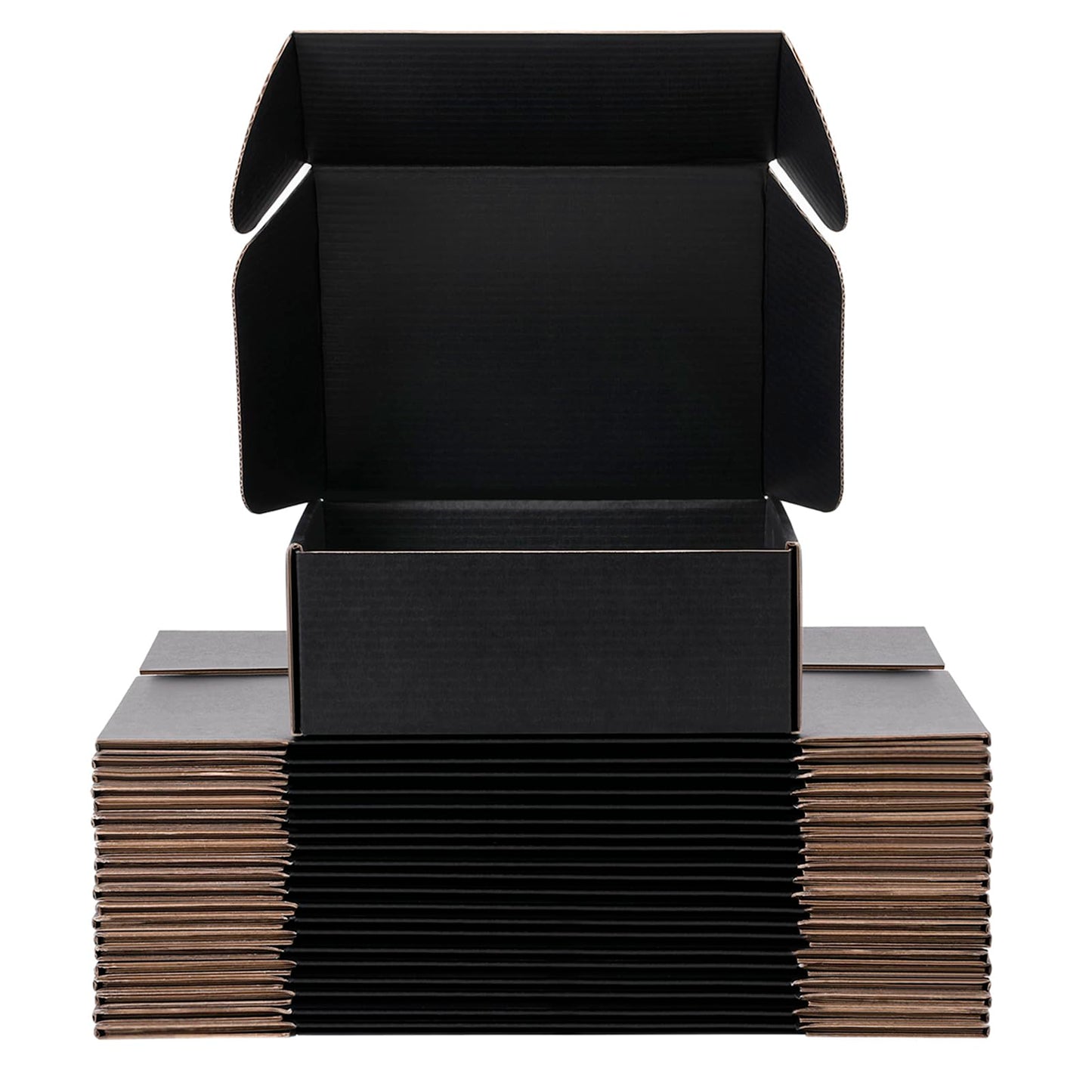 DUZCLI Small Shipping Boxes 12x9x4 Inches – Black Corrugated Cardboard Boxes (20-Pack) for Mailing, Packing, Small Business & Gift Packaging - Recyclable & Sturdy