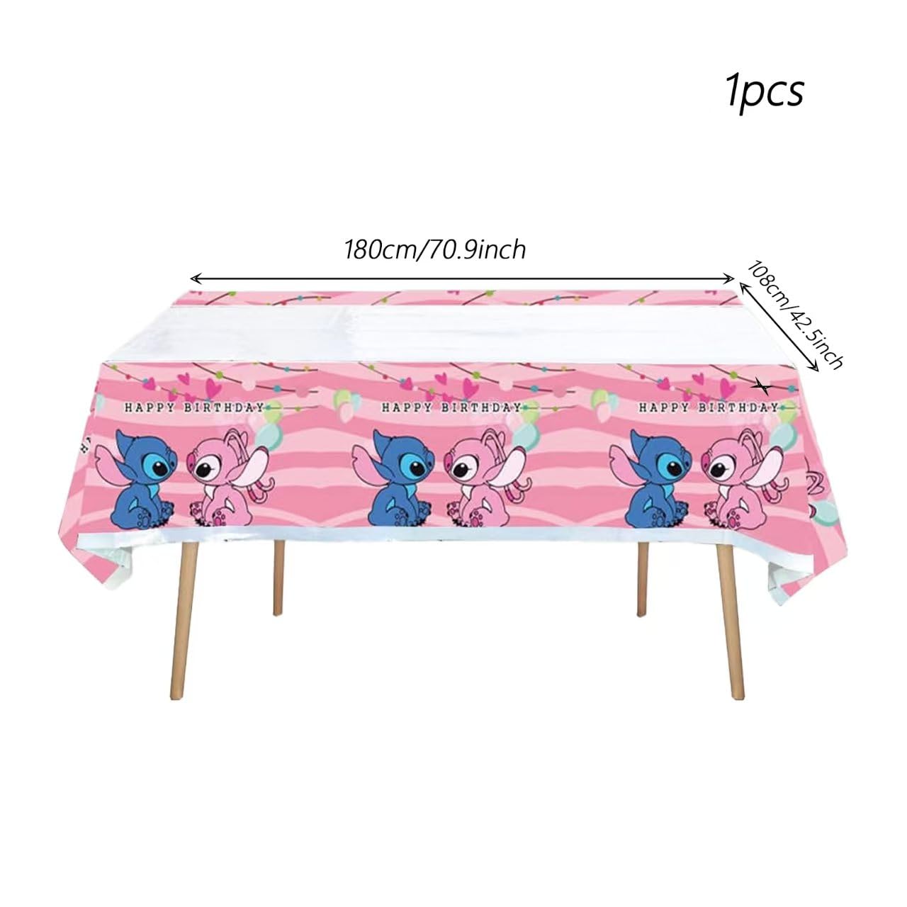 88Pcs pink Stitch Party supplies, including banners, plates, paper cups, tissues, pendant decorations, perfect for Stitch themed birthdays! Featuring cute pink stitching print