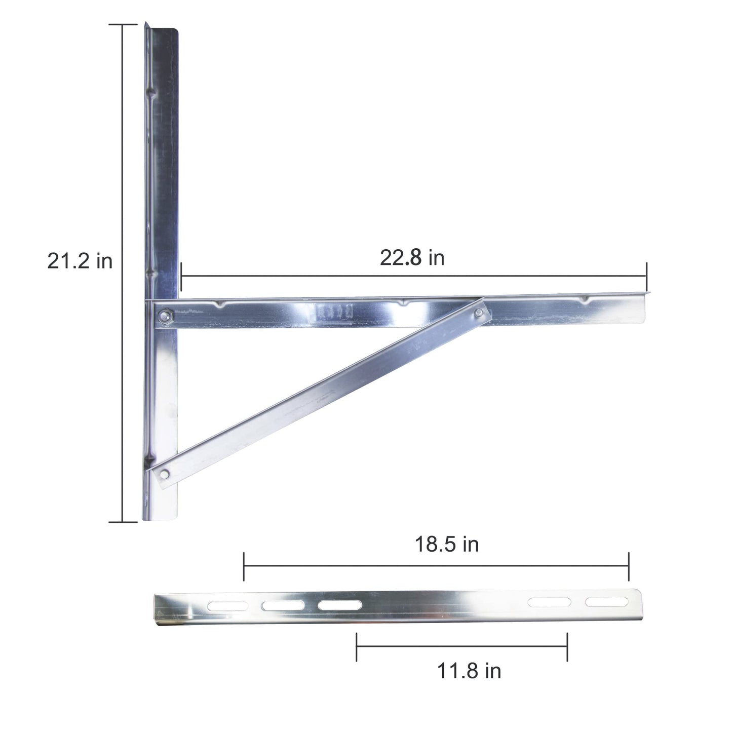 Wall Mounting Bracket for 9000-36000 BTU Condenser，Ac Support Brackets Rust Free Stainless Steel for Mini Split Air Conditioner Heat Pump Systems. (Large（9000-36000BTU）)