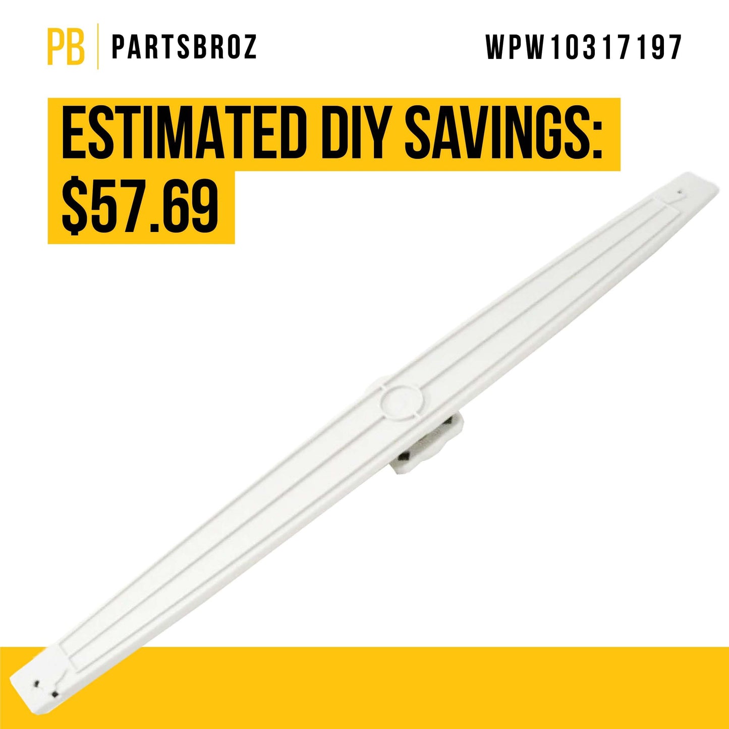 PartsBroz WPW10317197 Upper Spray Arm - Compatible With Whirlpool Amana Inglis Dishwasher - Replaces AP6019390 W10317197 2209779 PS11752696 Ultra Durable Replacement